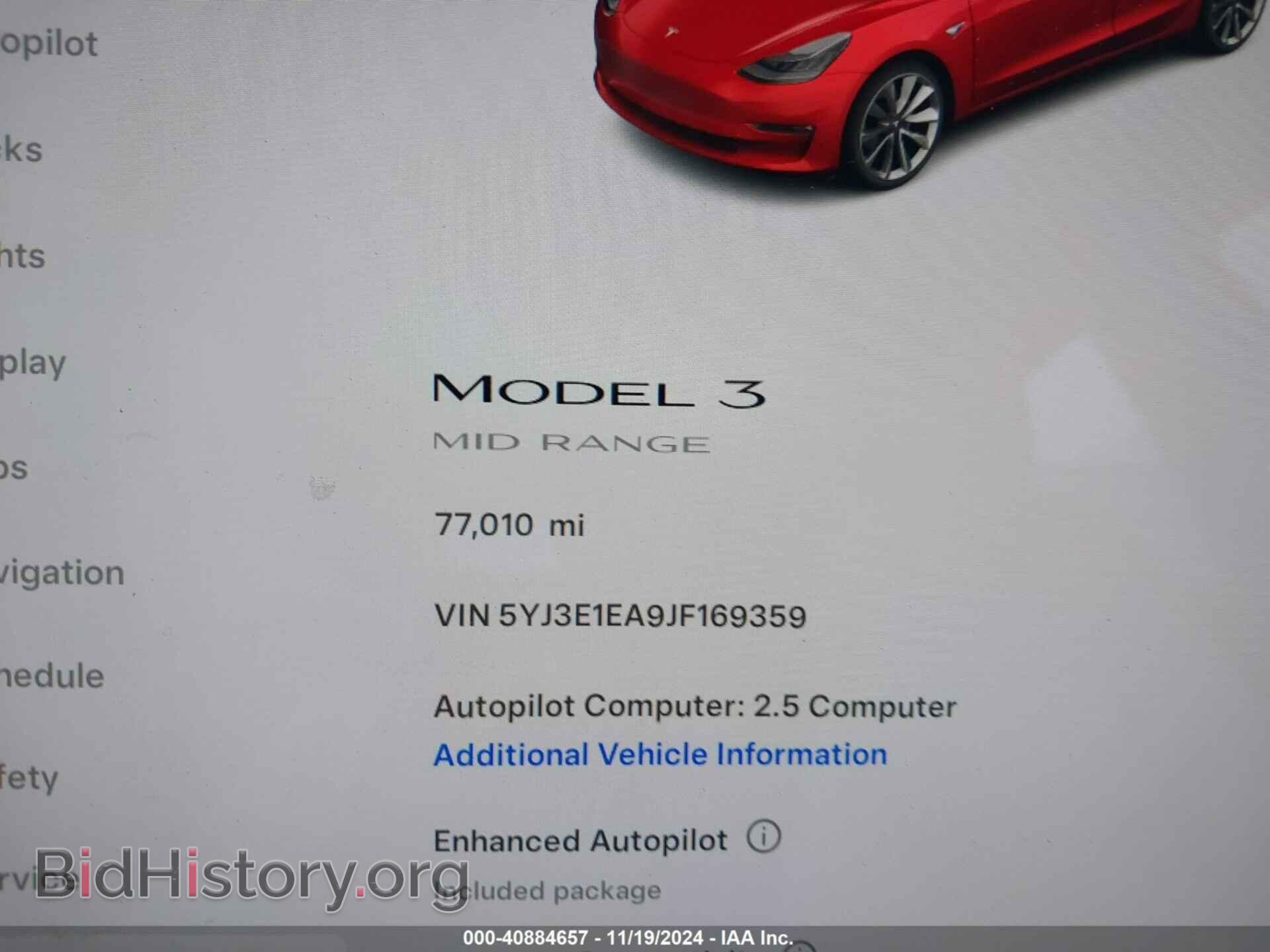 2018 TESLA MODEL 3 - VIN: 5YJ3E1EA9JF169359 - Photo 7