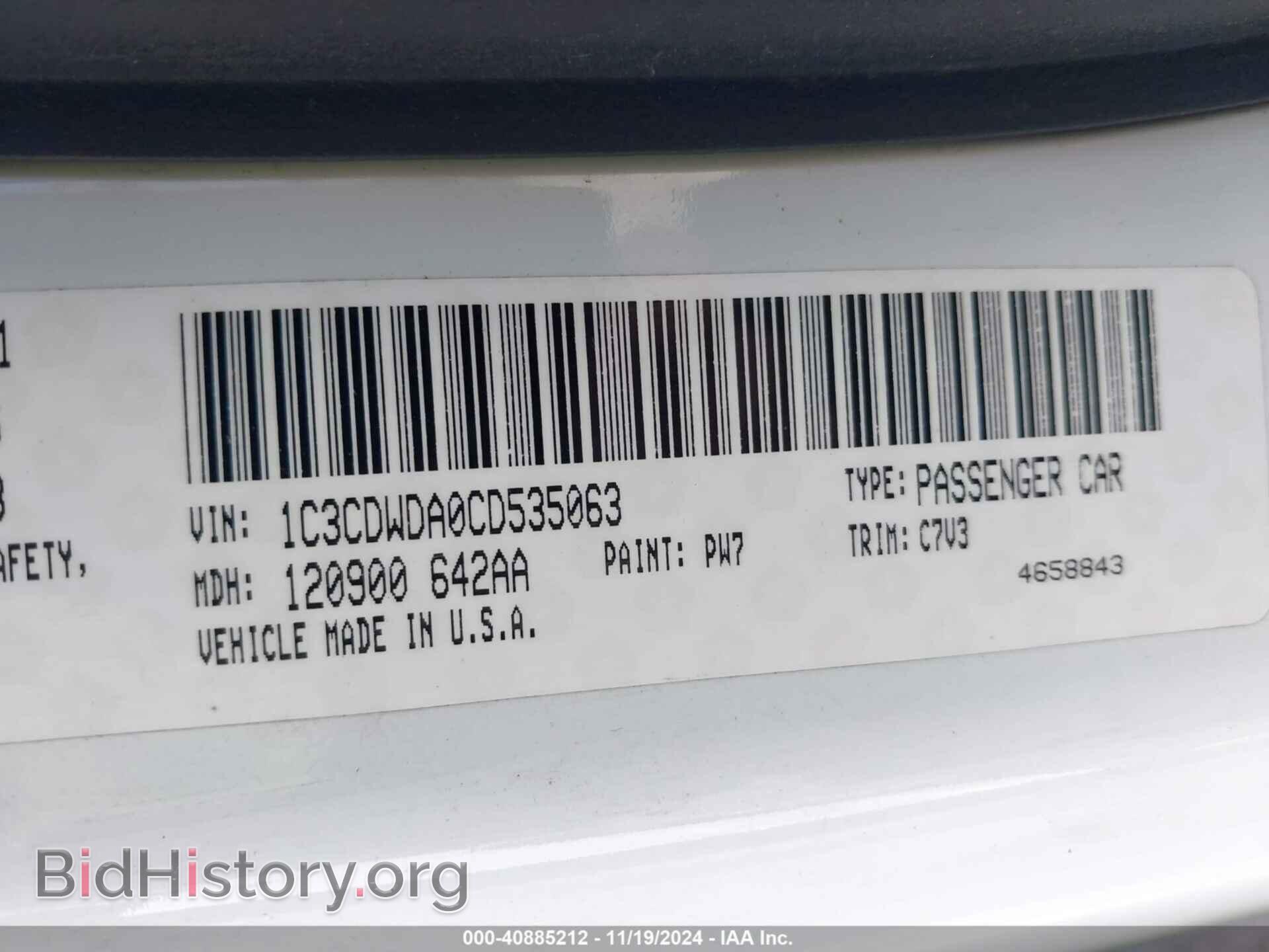 2012 DODGE CALIBER - VIN: 1C3CDWDA0CD535063 - Photo 9