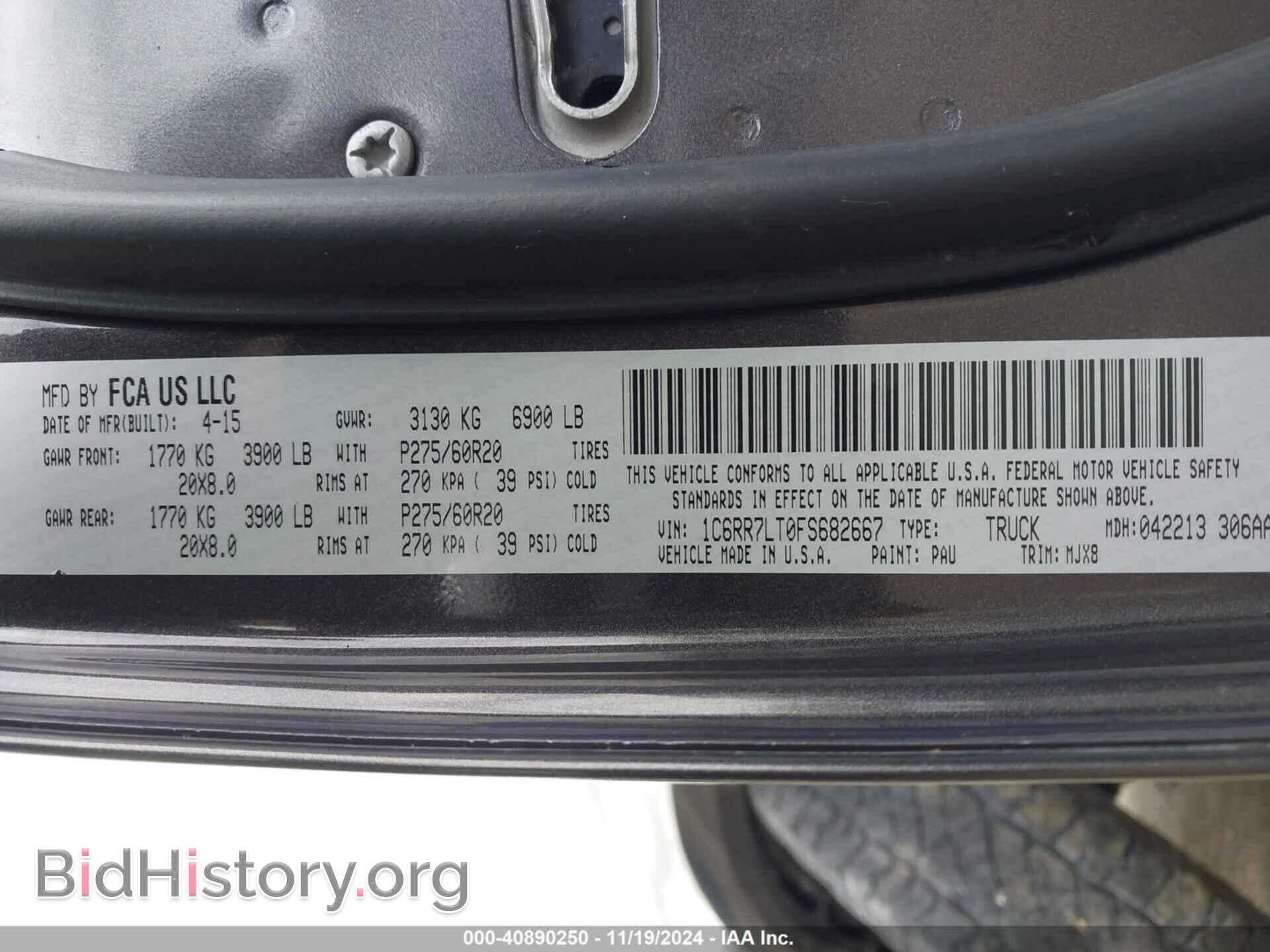 2015 RAM 1500 - VIN: 1C6RR7LT0FS682667 - Фото 9