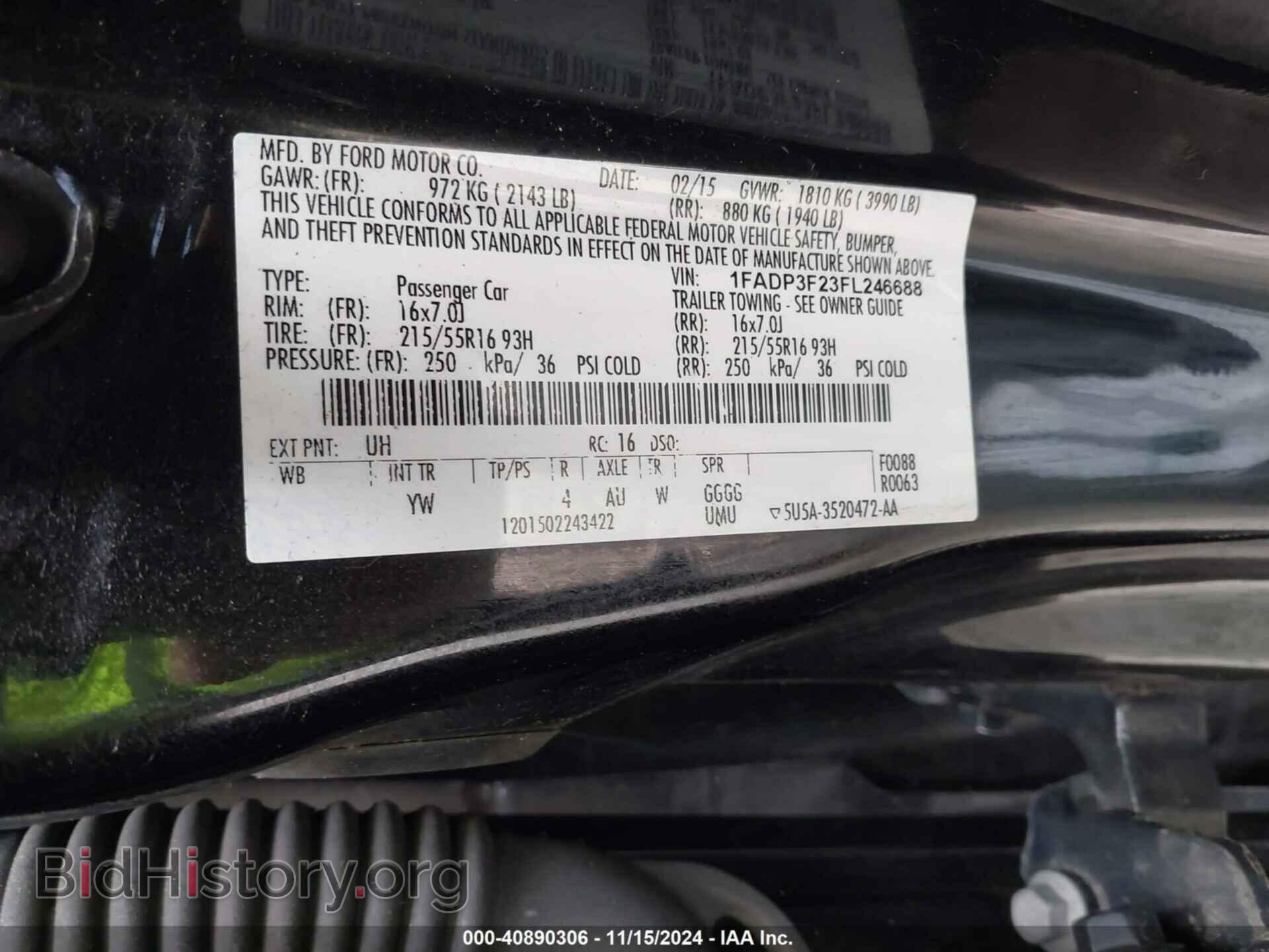 2015 FORD FOCUS - VIN: 1FADP3F23FL246688 - Photo 9