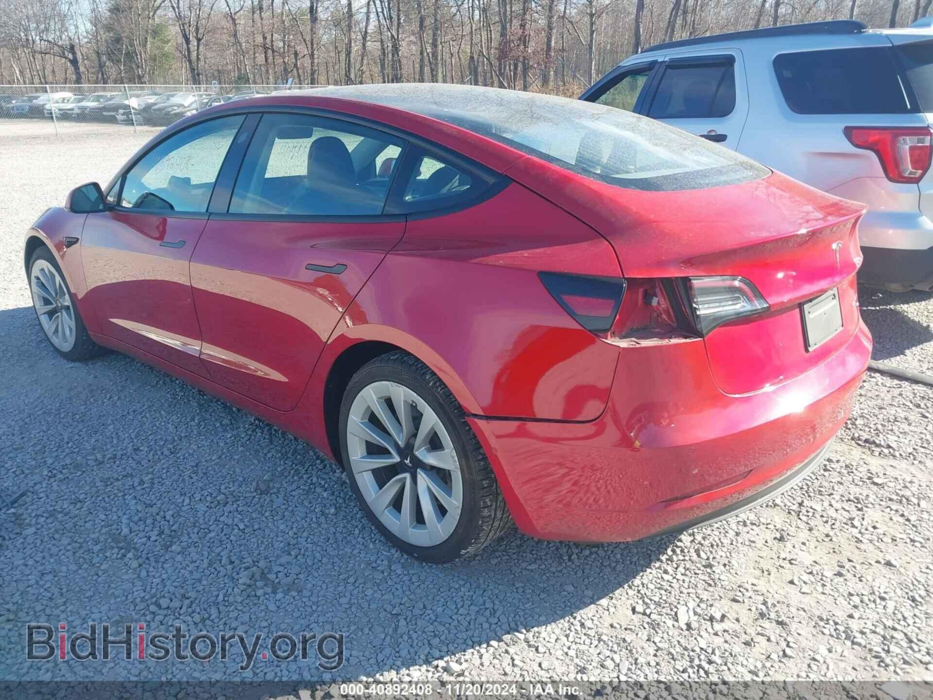 2022 TESLA MODEL 3 - VIN: 5YJ3E1EB3NF187015 - Фото 3