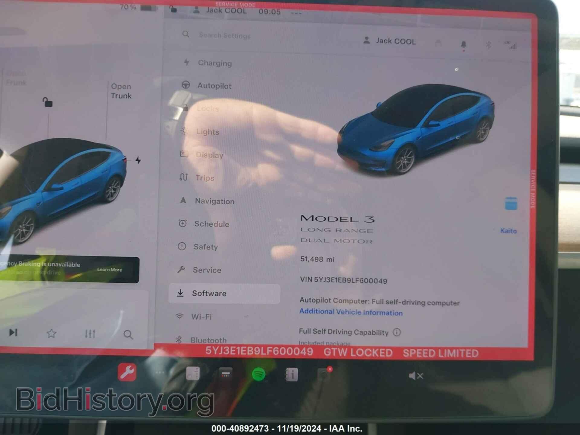 2020 TESLA MODEL 3 - VIN: 5YJ3E1EB9LF600049 - Фото 7
