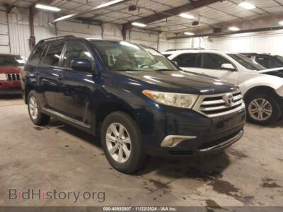 2013 Toyota HIGHLANDER SE V6, темно-синий — VIN 5TDBK3EH6DS260277, IAAI