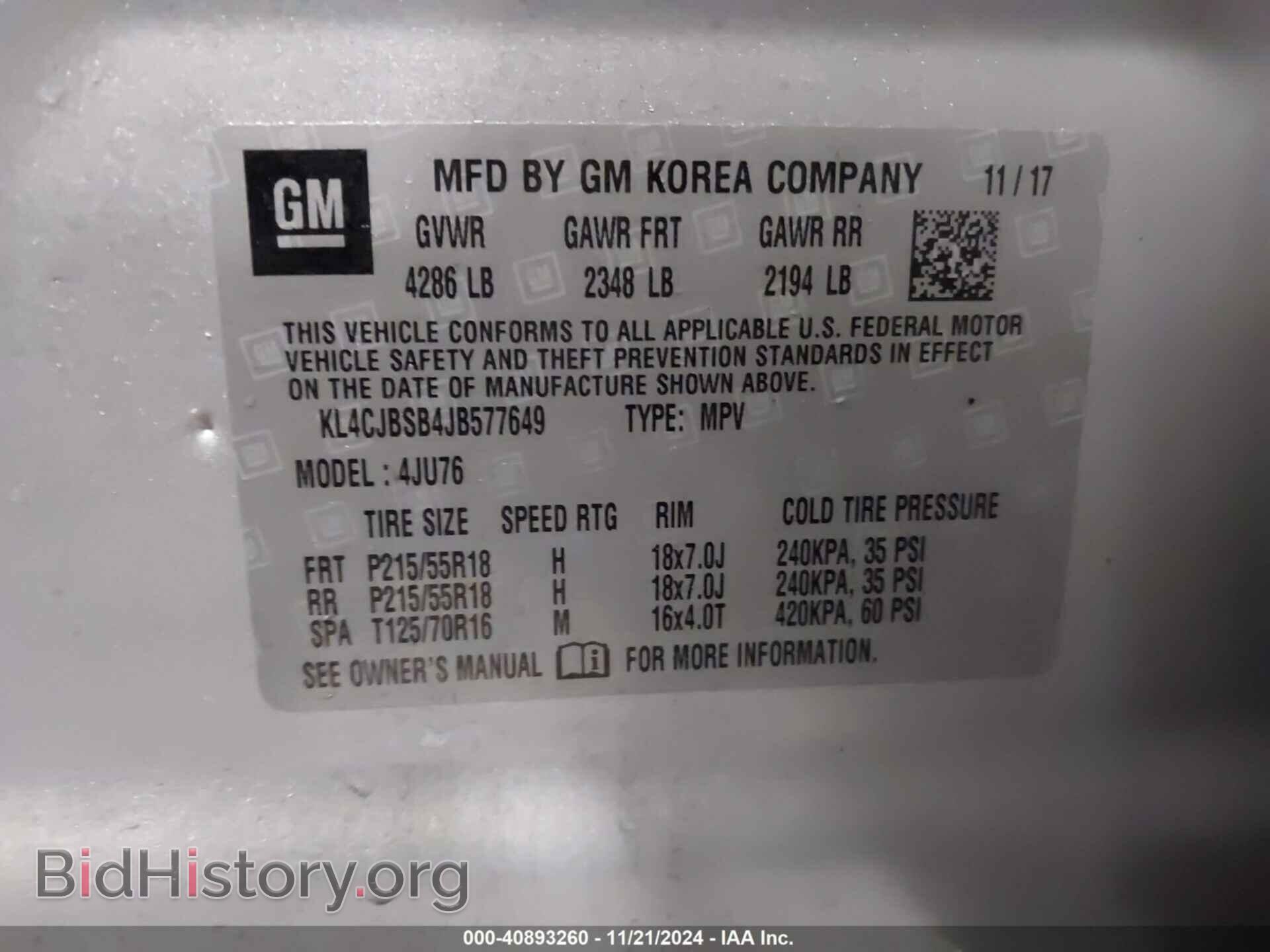 2018 BUICK ENCORE - VIN: KL4CJBSB4JB577649 - Photo 9