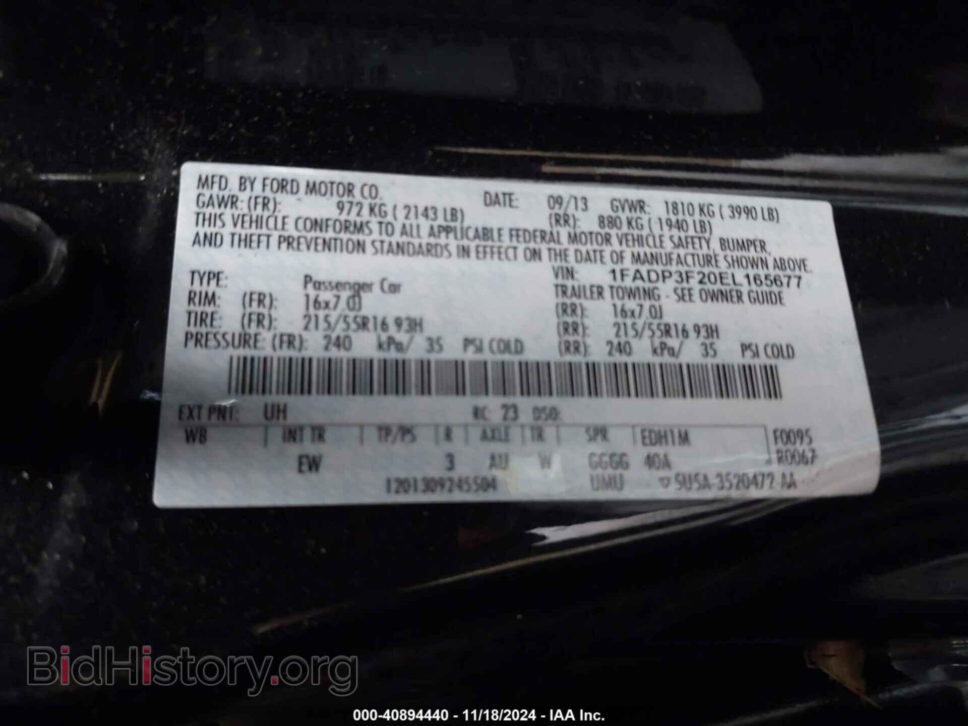 2014 FORD FOCUS - VIN: 1FADP3F20EL165677 - Photo 9