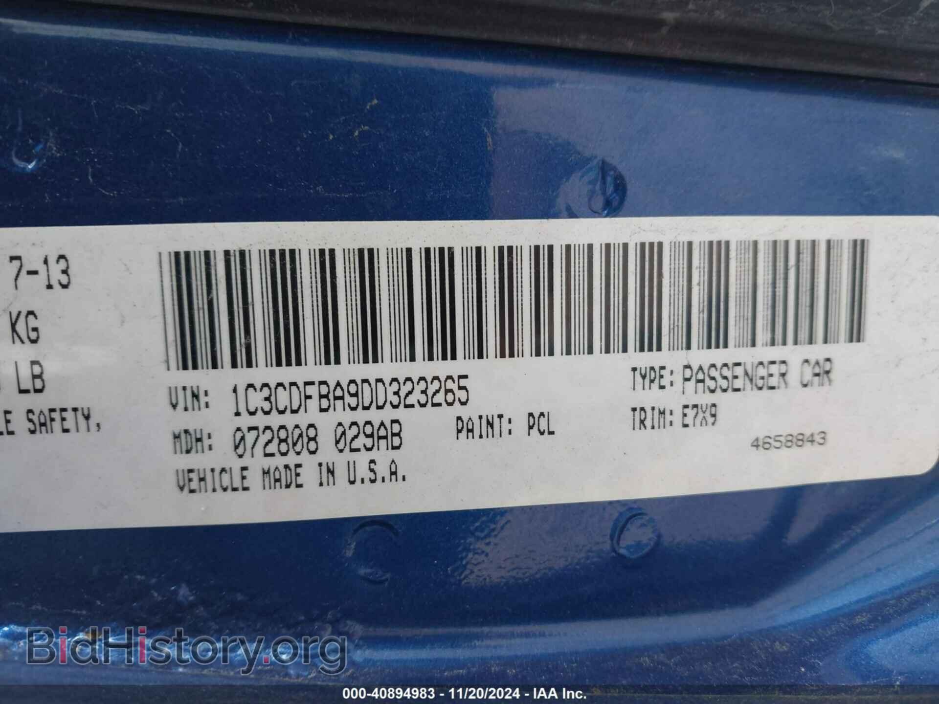 2013 DODGE DART - VIN: 1C3CDFBA9DD323265 - Photo 9