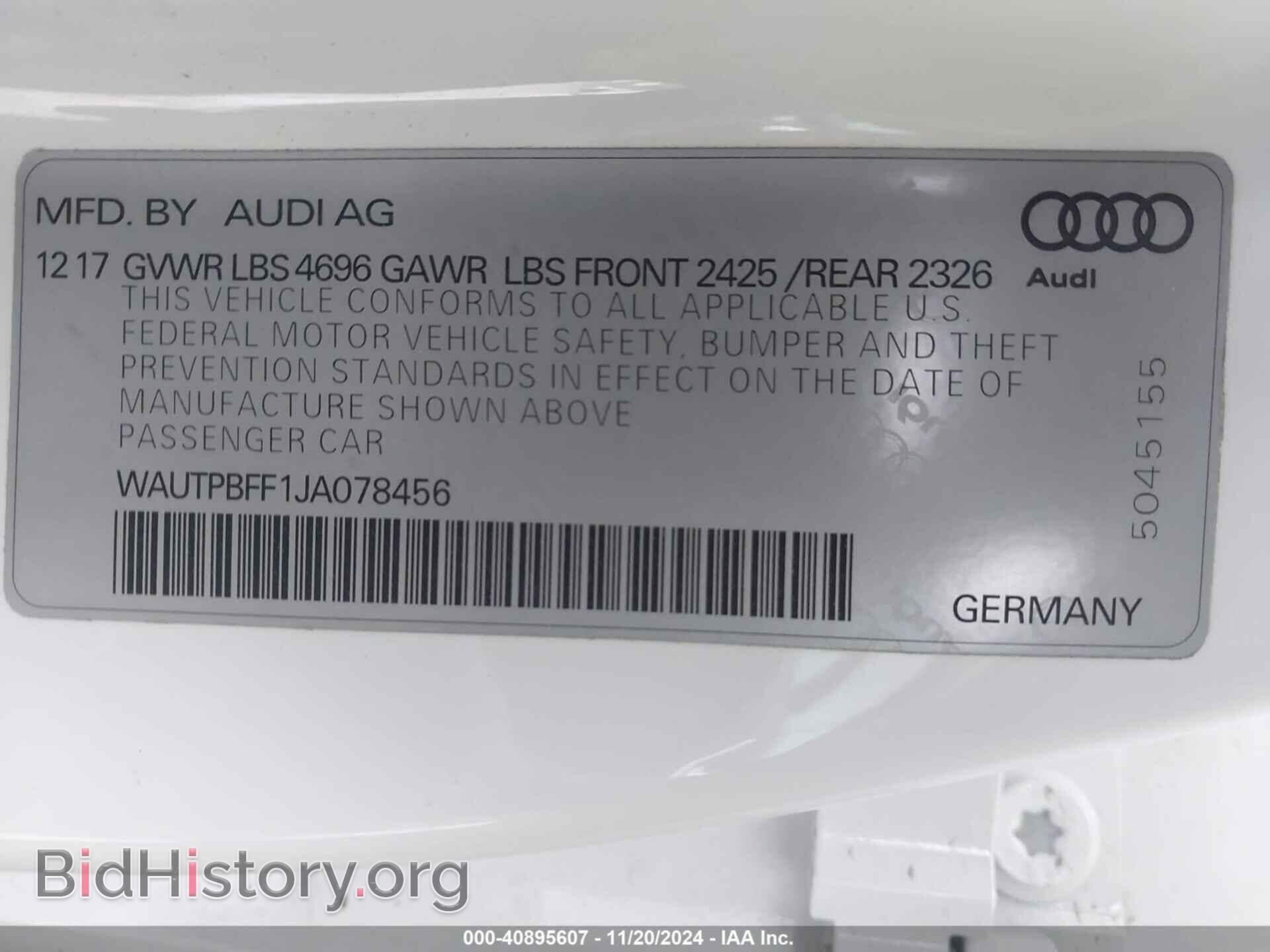 2018 AUDI A3 E-TRON - VIN: WAUTPBFF1JA078456 - Фото 9