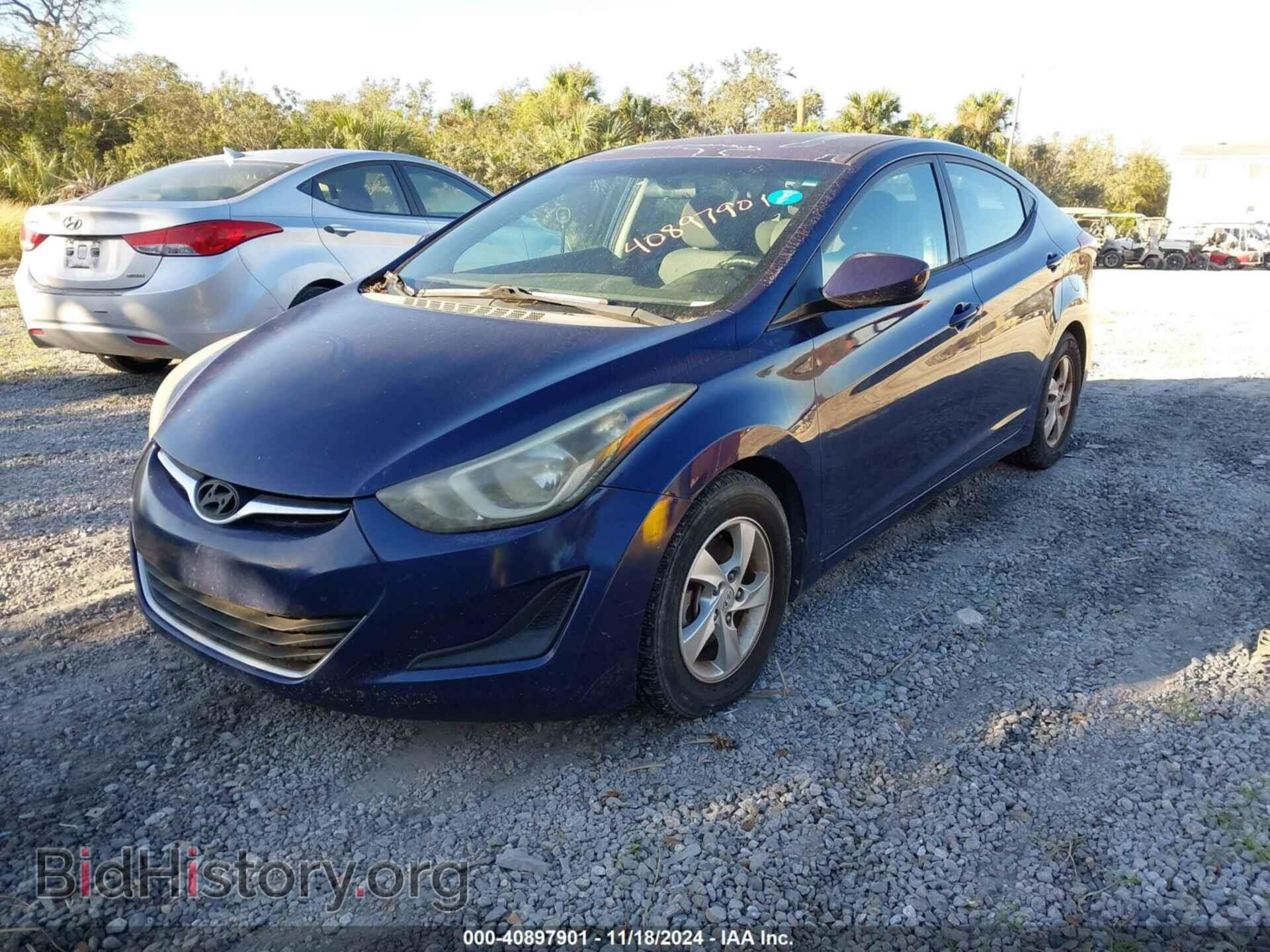 2014 HYUNDAI ELANTRA - VIN: 5NPDH4AE1EH460077 - Фото 2