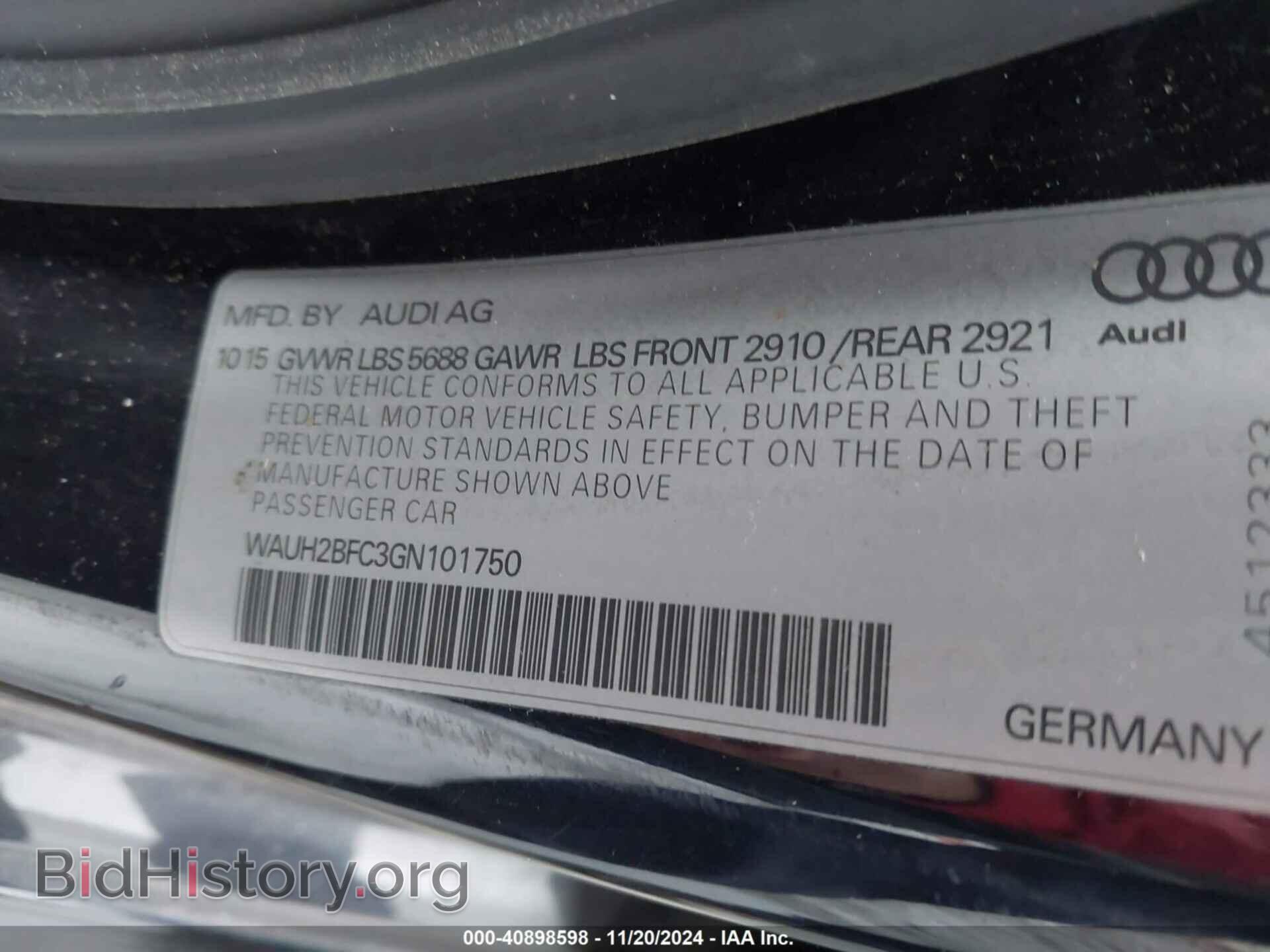 2016 AUDI S6 - VIN: WAUH2BFC3GN101750 - Фото 9