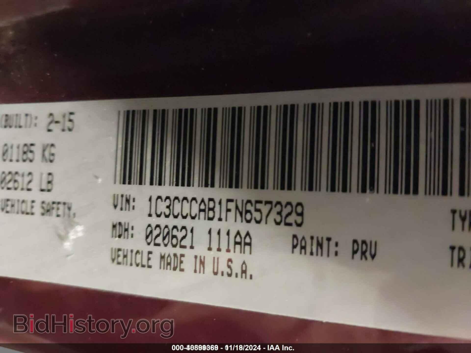 2015 CHRYSLER 200 - VIN: 1C3CCCAB1FN657329 - Фото 9