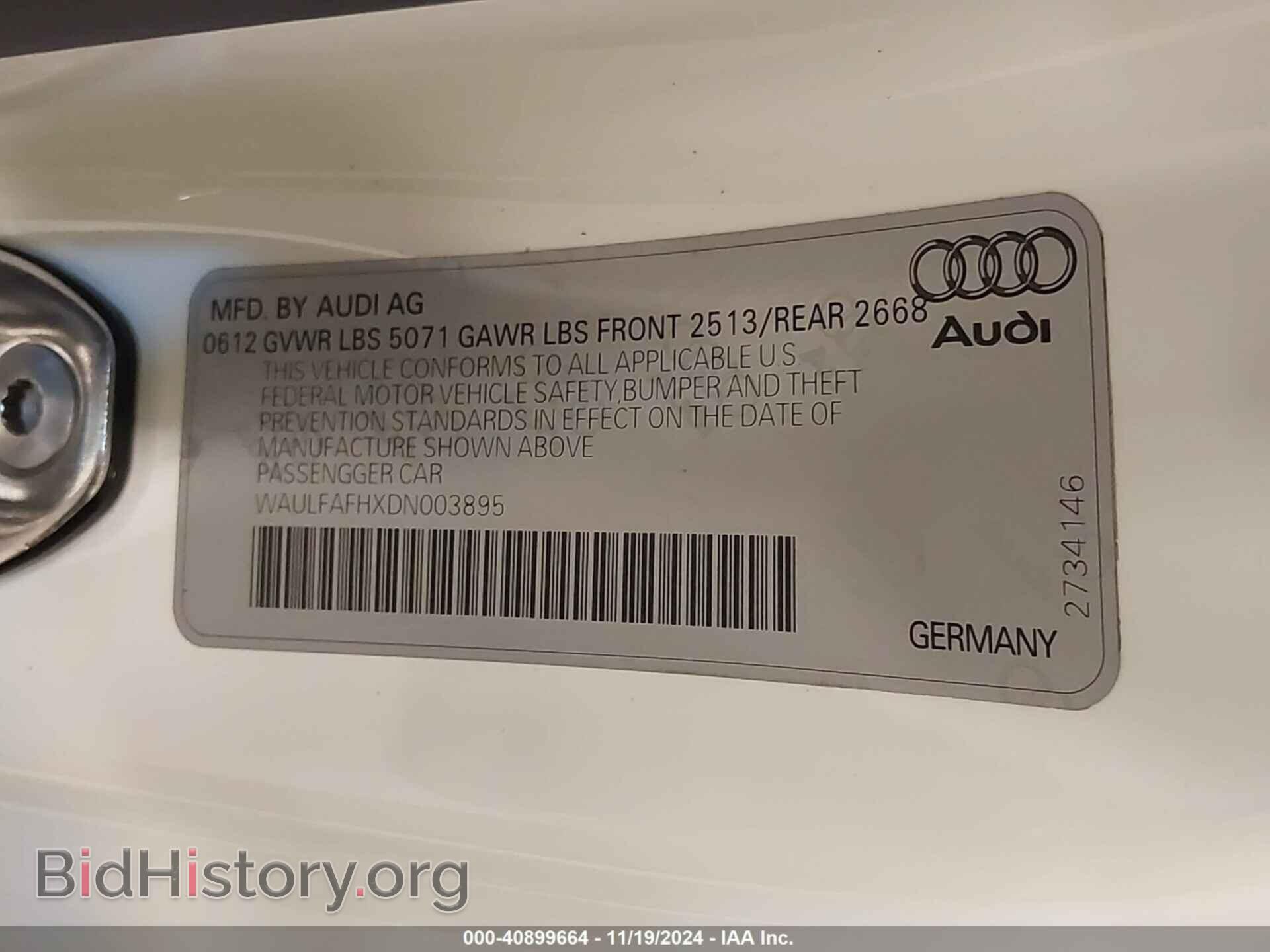 2013 AUDI A5 - VIN: WAULFAFHXDN003895 - Фото 9