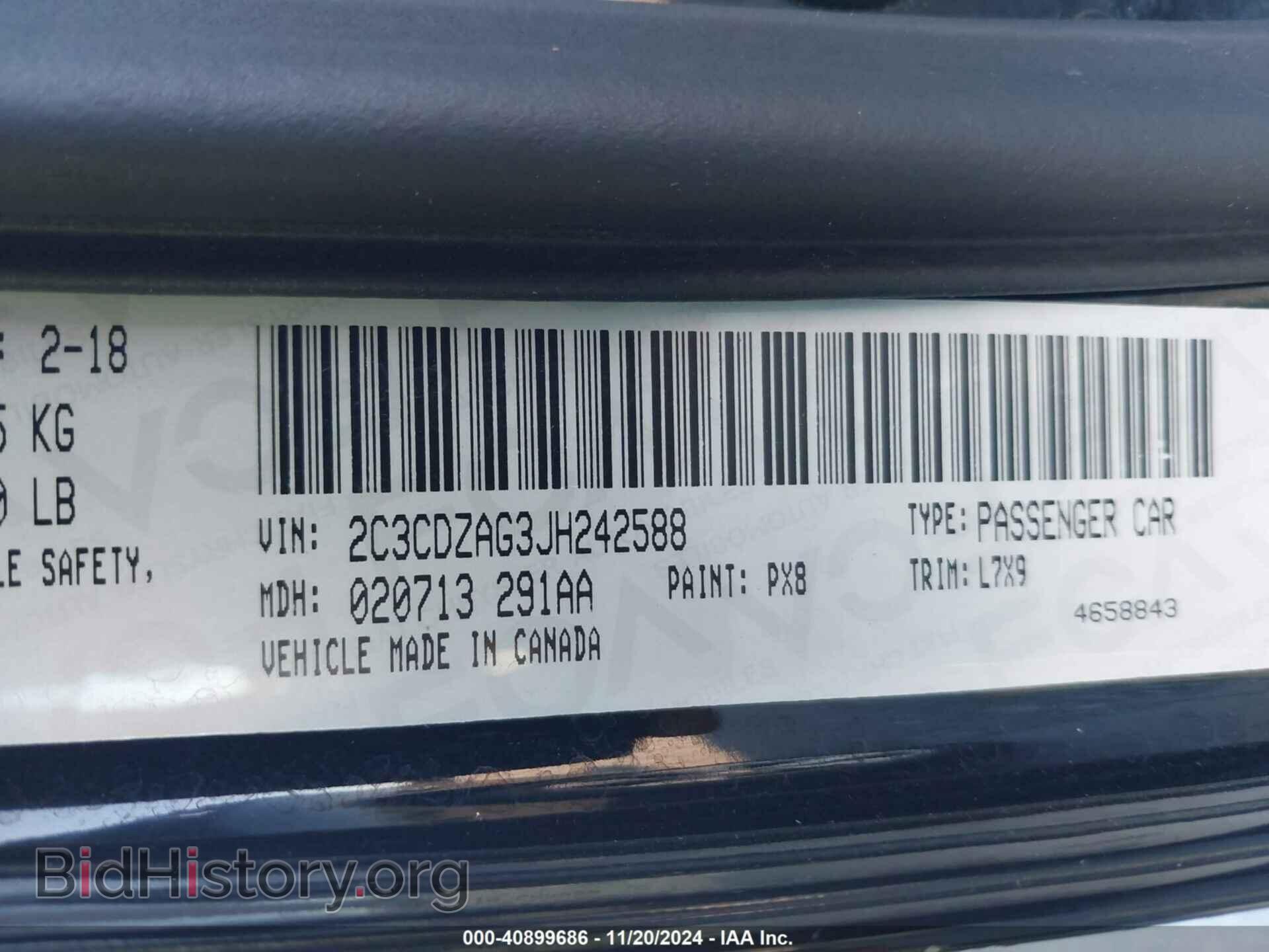 2018 DODGE CHALLENGER - VIN: 2C3CDZAG3JH242588 - Фото 9