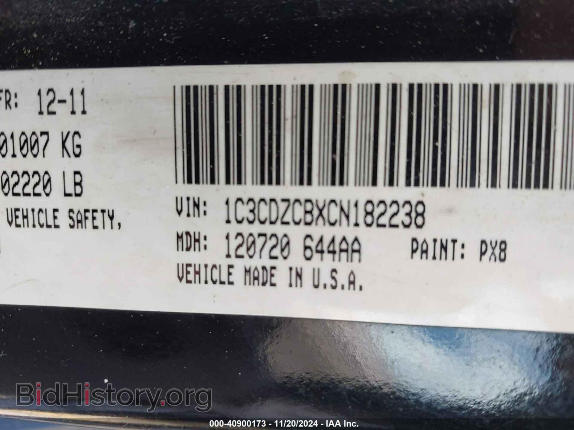 2012 DODGE AVENGER - VIN: 1C3CDZCBXCN182238 - Photo 9