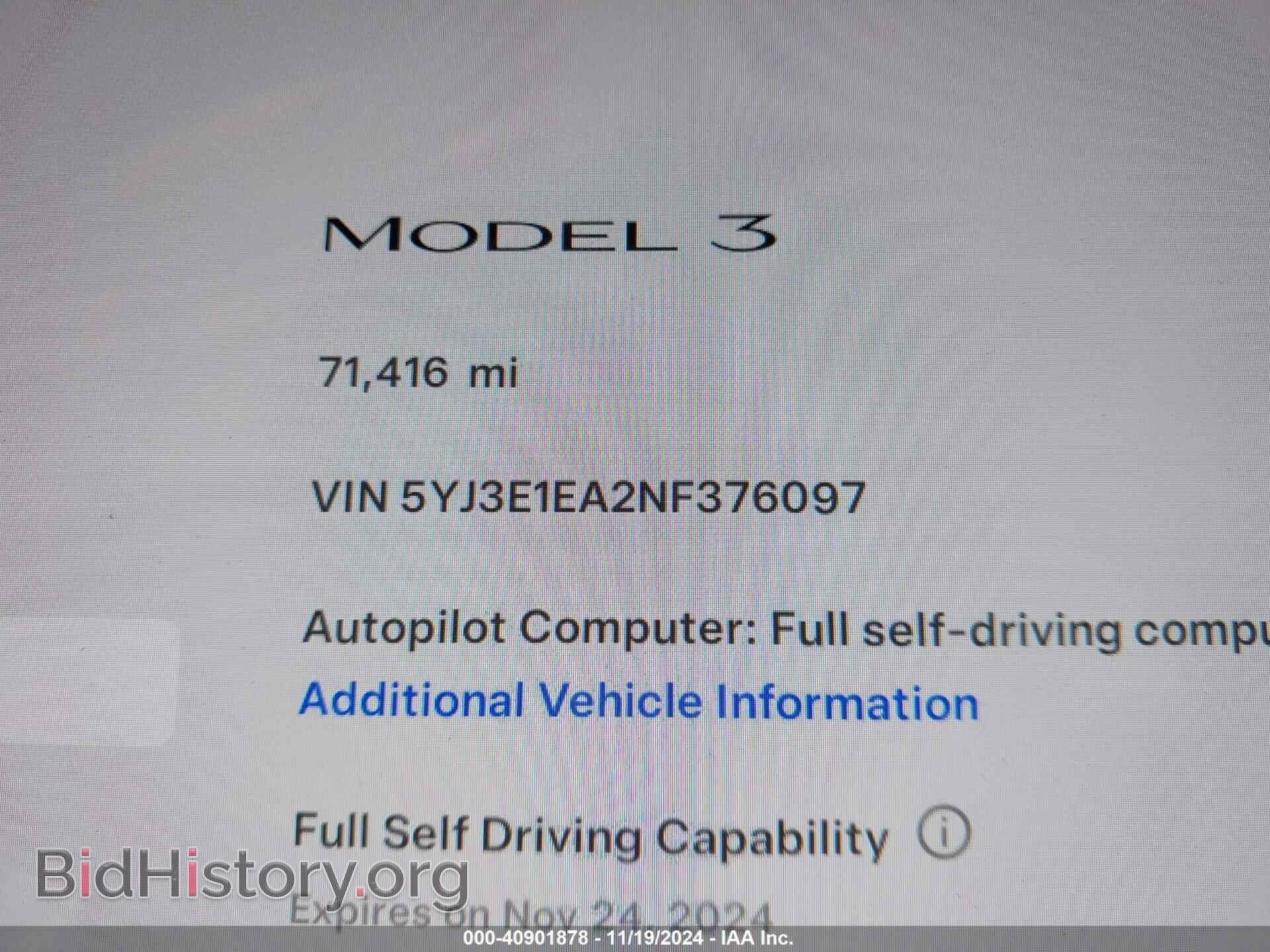 2022 TESLA MODEL 3 - VIN: 5YJ3E1EA2NF376097 - Фото 15
