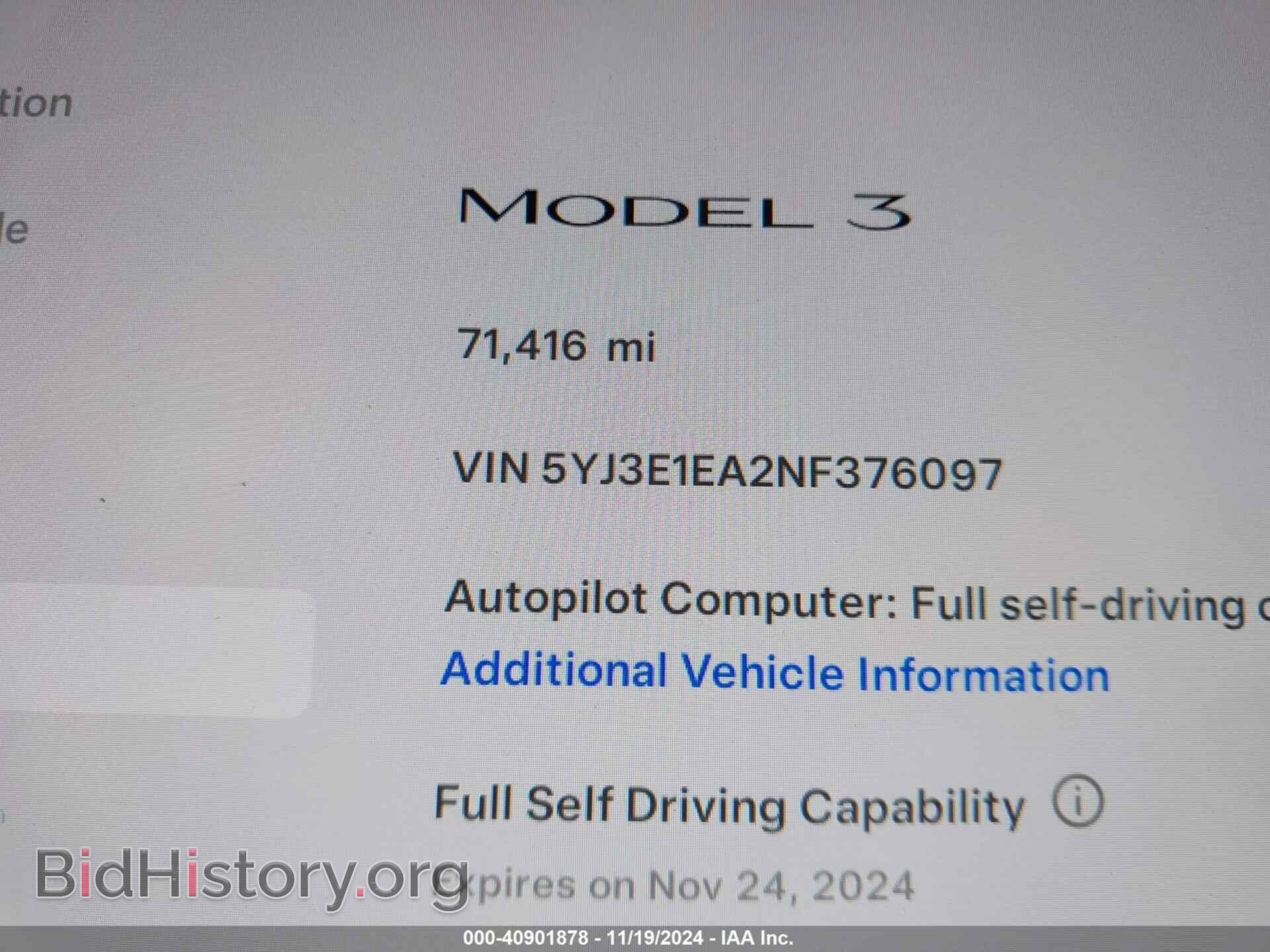 2022 TESLA MODEL 3 - VIN: 5YJ3E1EA2NF376097 - Фото 7
