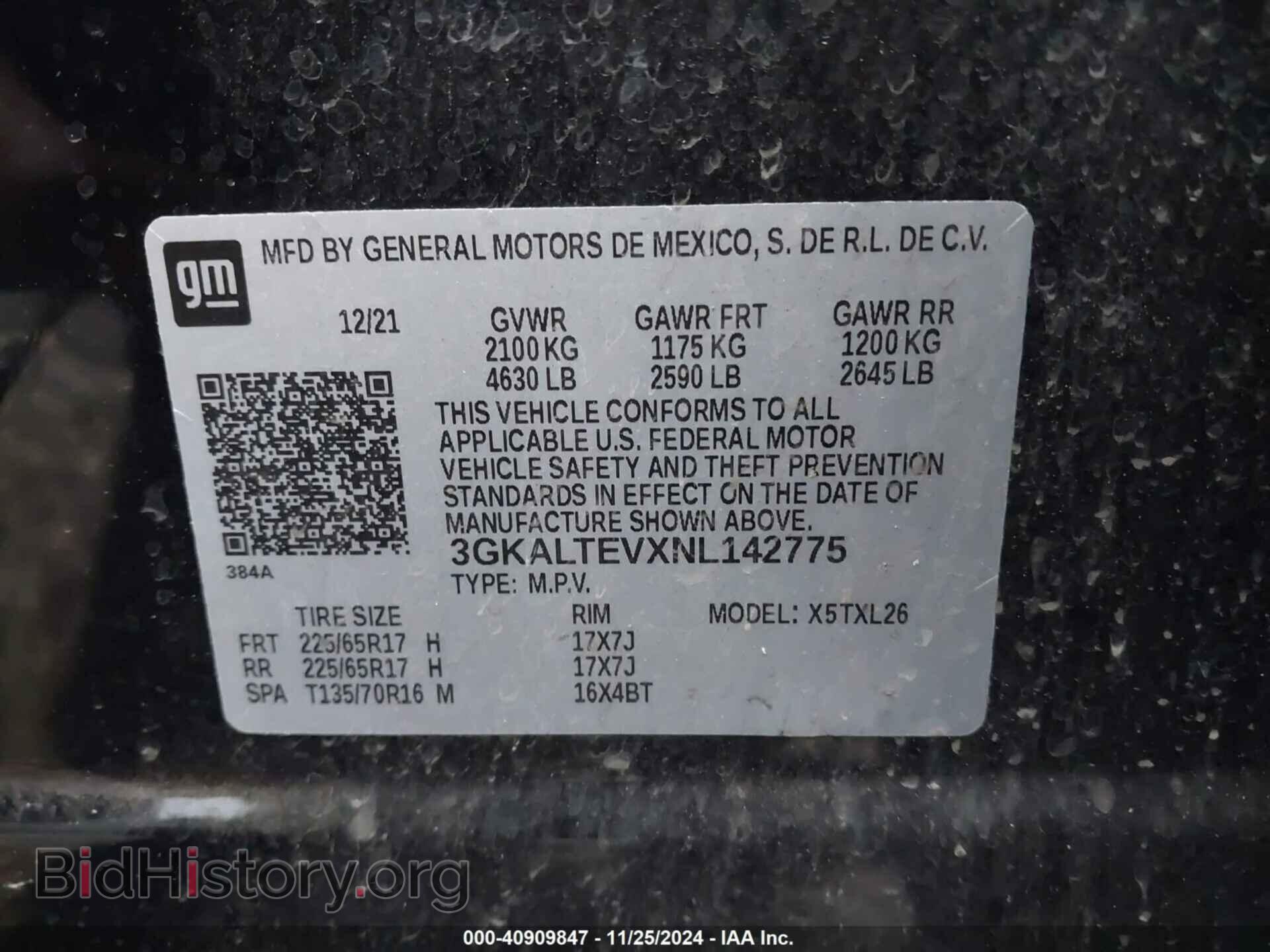 2022 GMC TERRAIN - VIN: 3GKALTEVXNL142775 - Фото 9