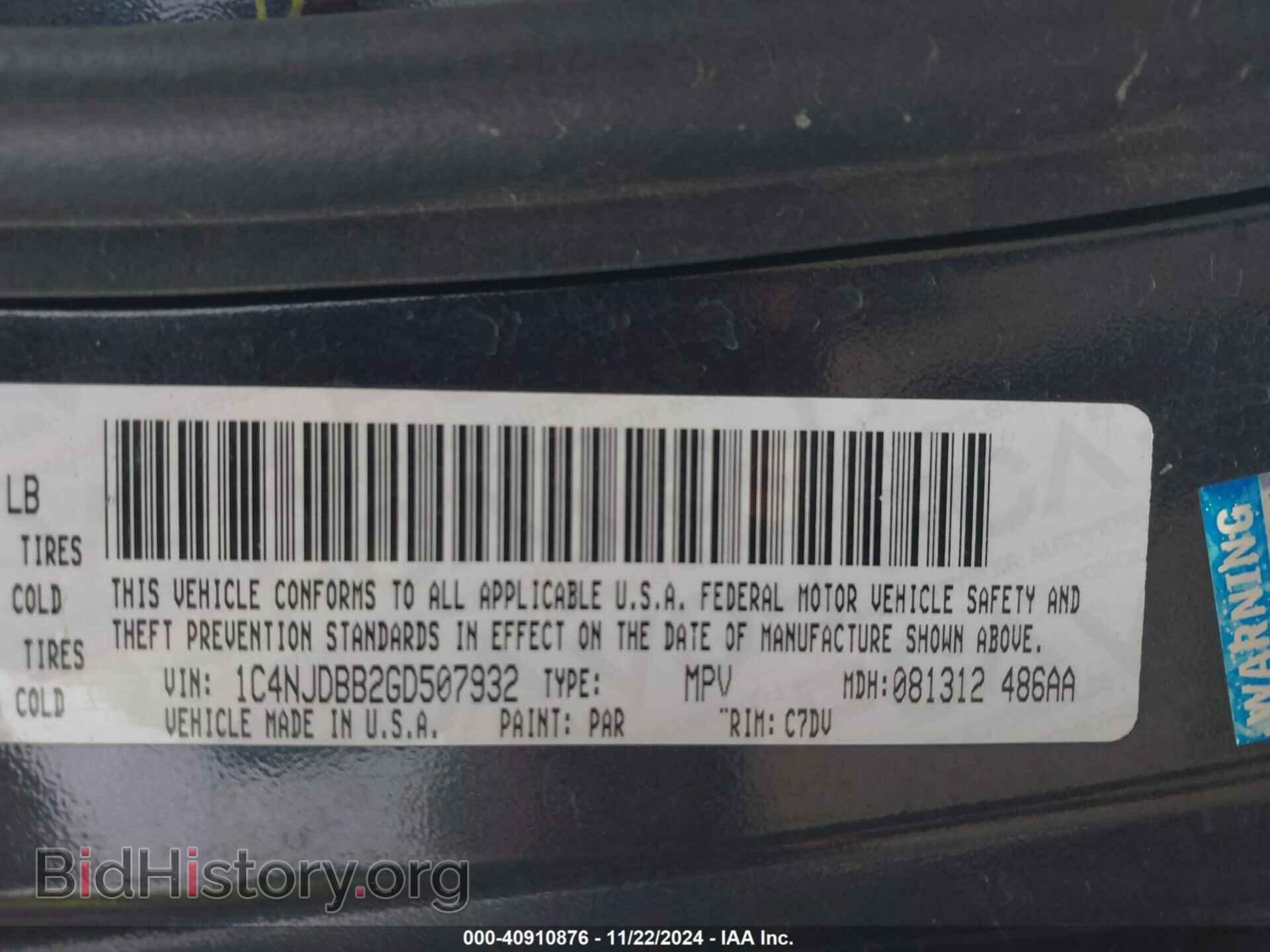 2016 JEEP COMPASS - VIN: 1C4NJDBB2GD507932 - Photo 9