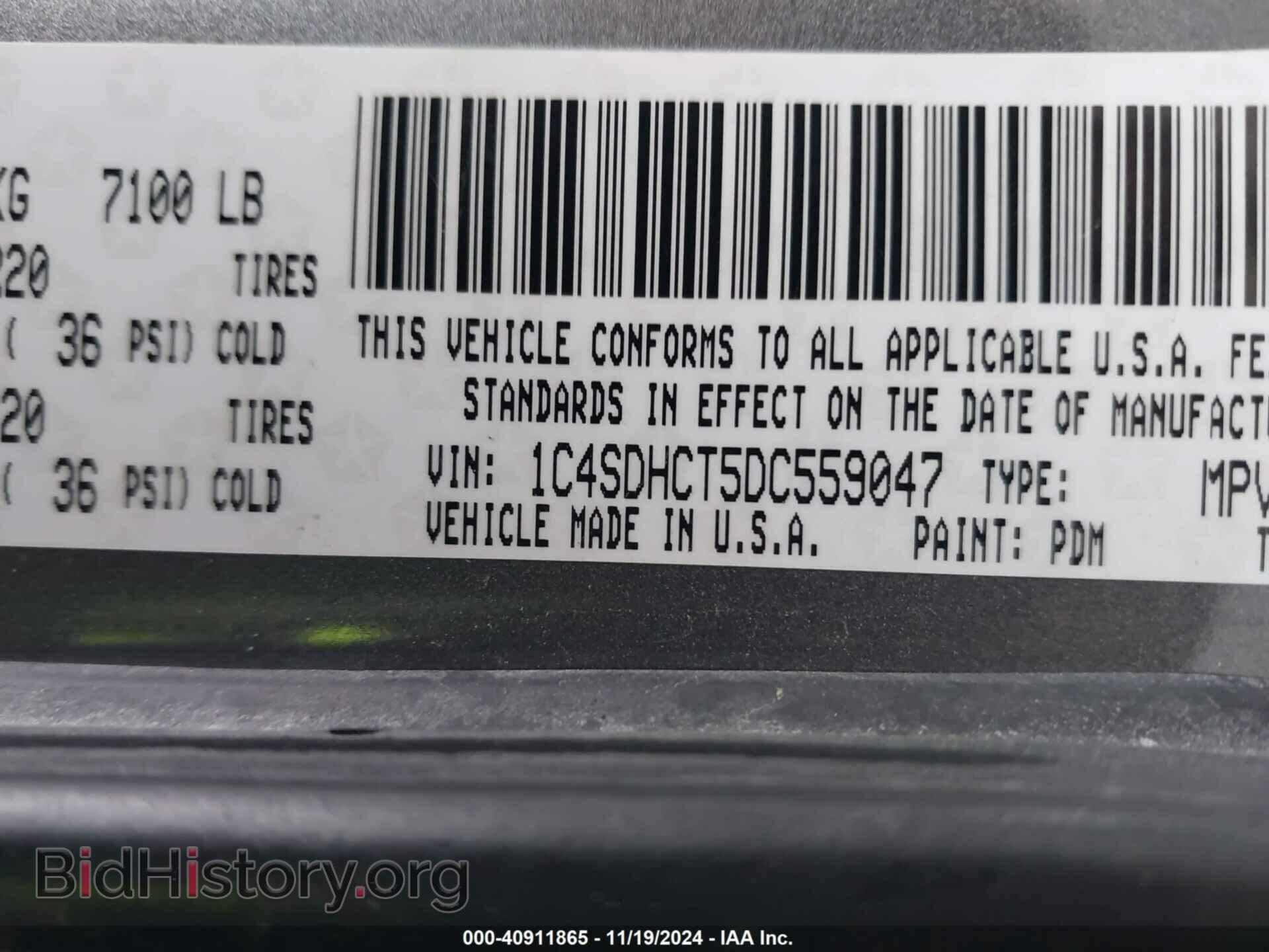 2013 DODGE DURANGO - VIN: 1C4SDHCT5DC559047 - Фото 9