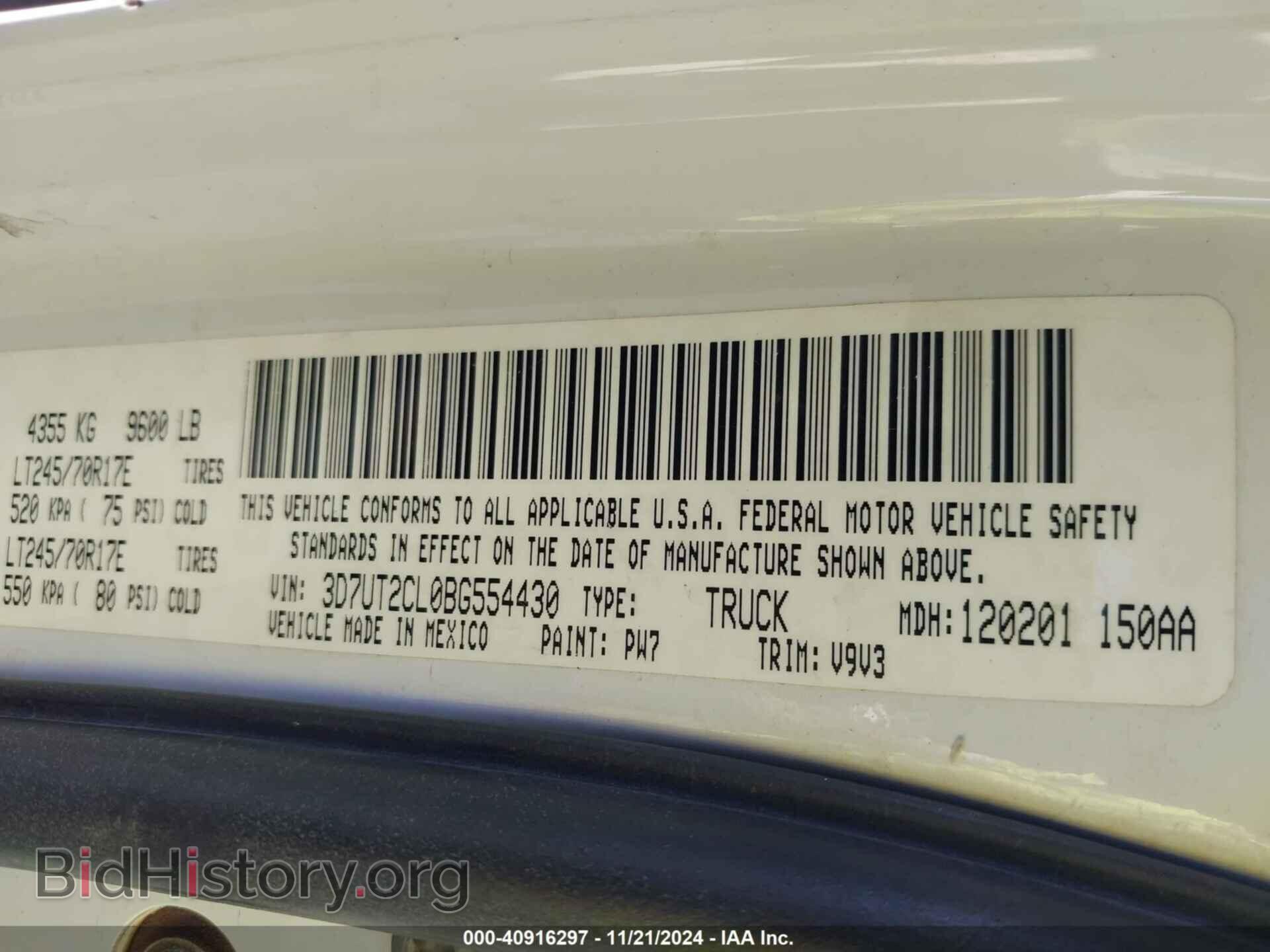 2011 RAM RAM 2500 - VIN: 3D7UT2CL0BG554430 - Photo 9