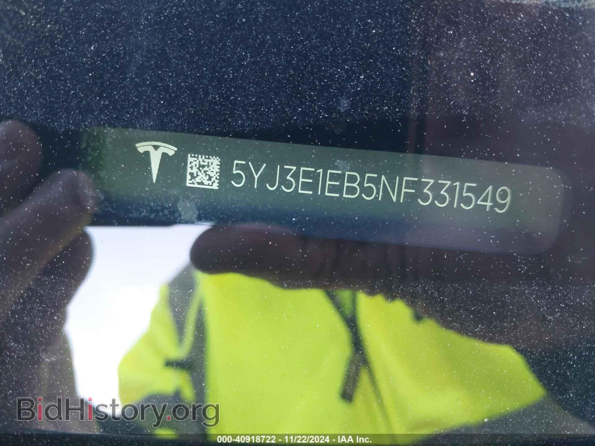2022 TESLA MODEL 3 - VIN: 5YJ3E1EB5NF331549 - Фото 9