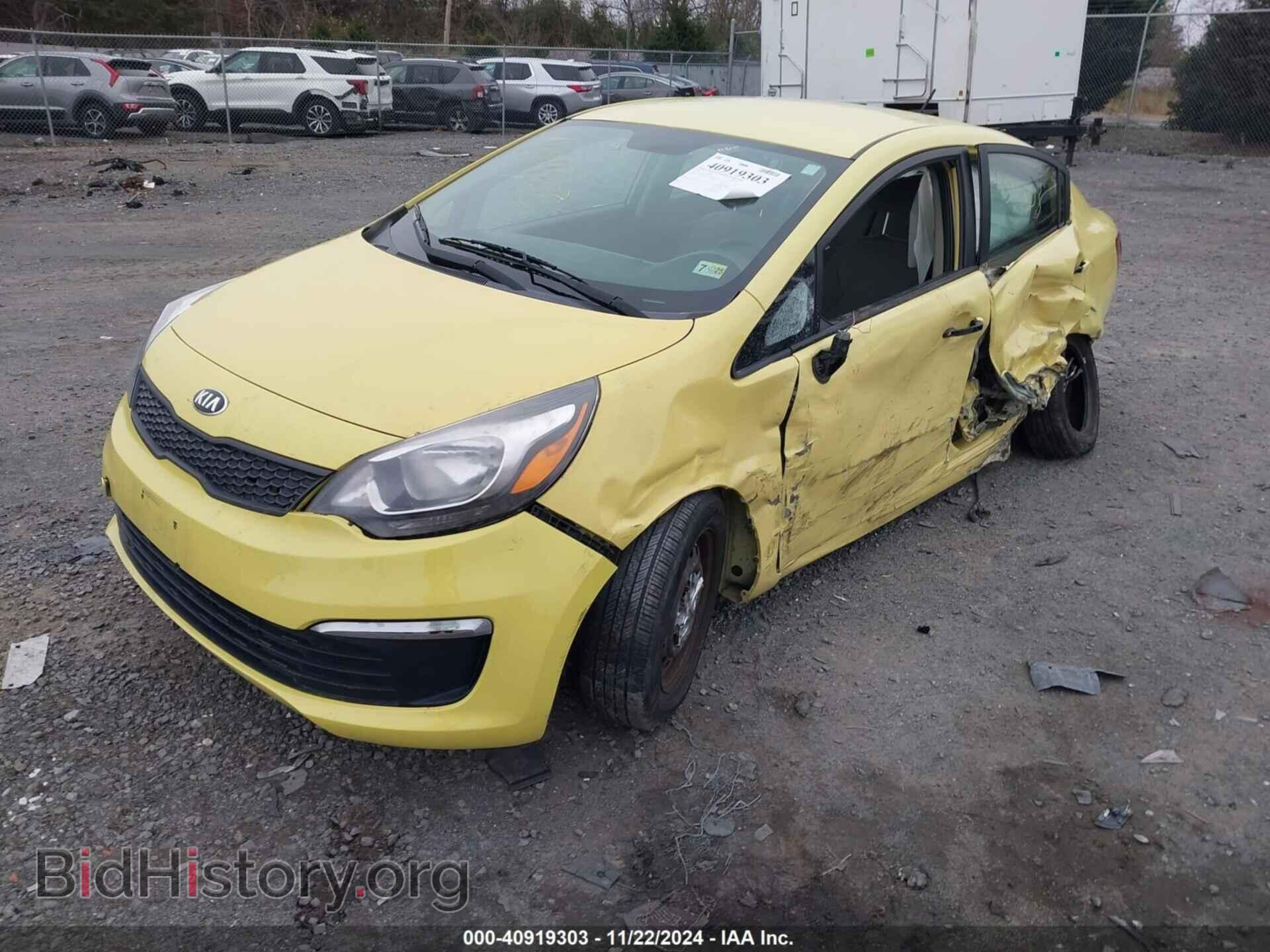 2016 KIA RIO - VIN: KNADM4A36G6561622 - Фото 2