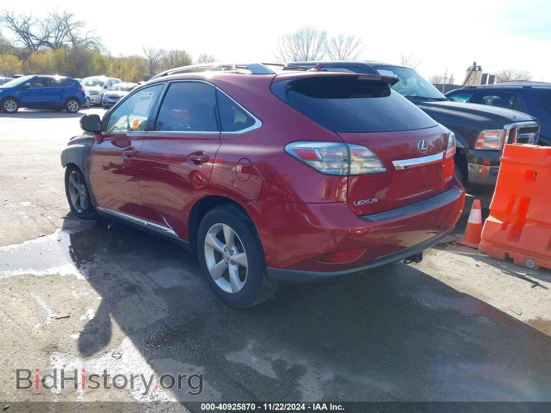 2010 LEXUS RX 350 - VIN: 2T2BK1BA4AC070277 - Фото 3