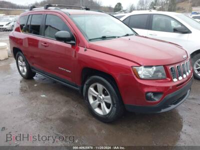 2014 Jeep COMPASS Sport, burgundy — VIN 1C4NJDBB3ED879695, IAAI