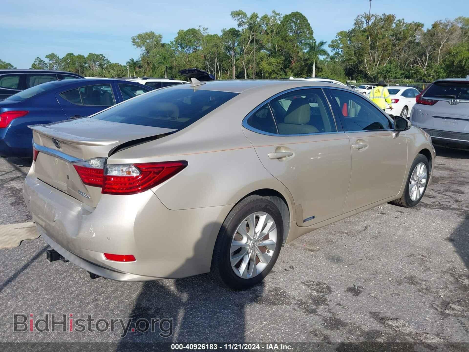 2013 LEXUS ES 300H - VIN: JTHBW1GG8D2001020 - Photo 4