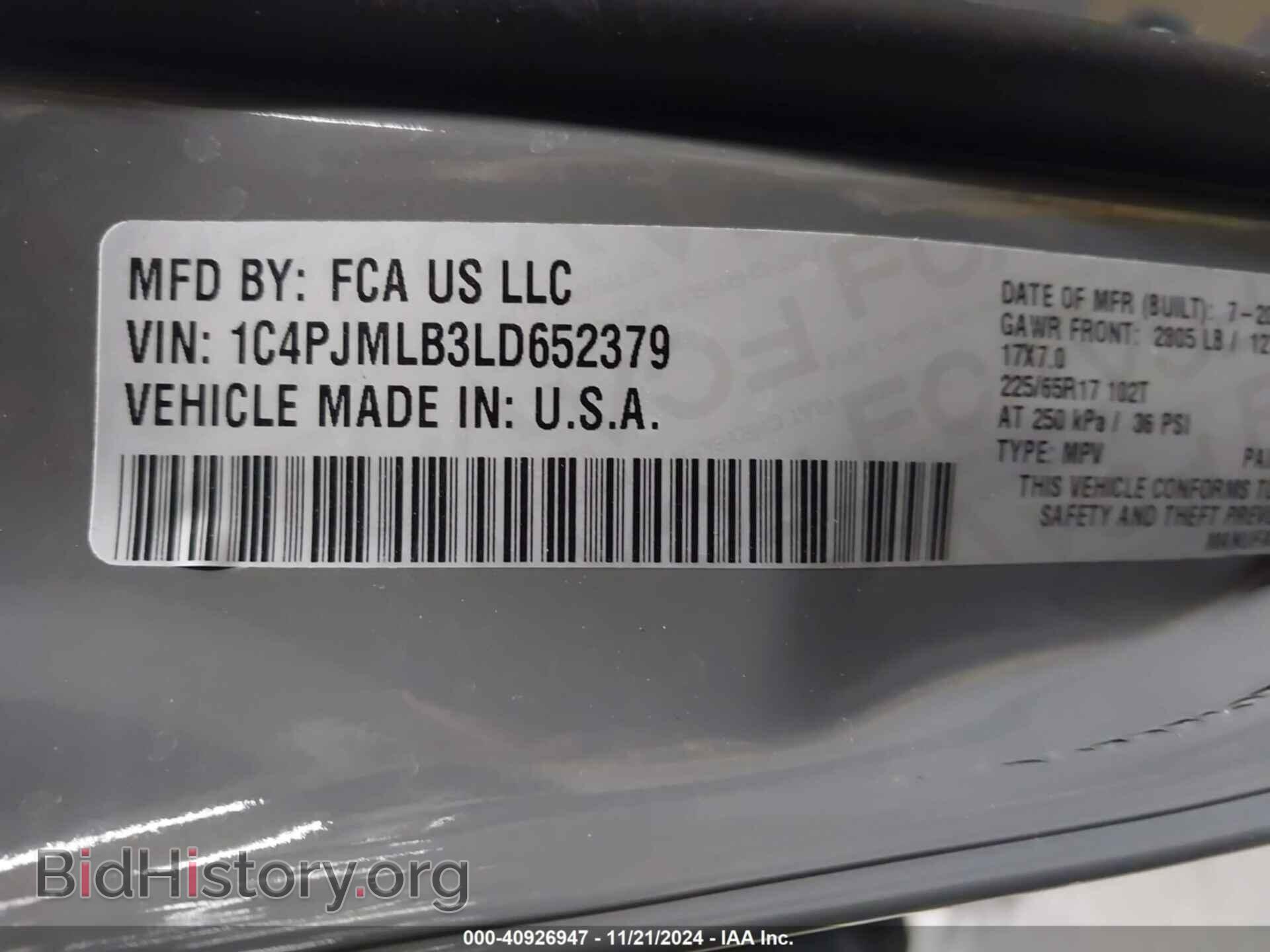 2020 JEEP CHEROKEE - VIN: 1C4PJMLB3LD652379 - Фото 9