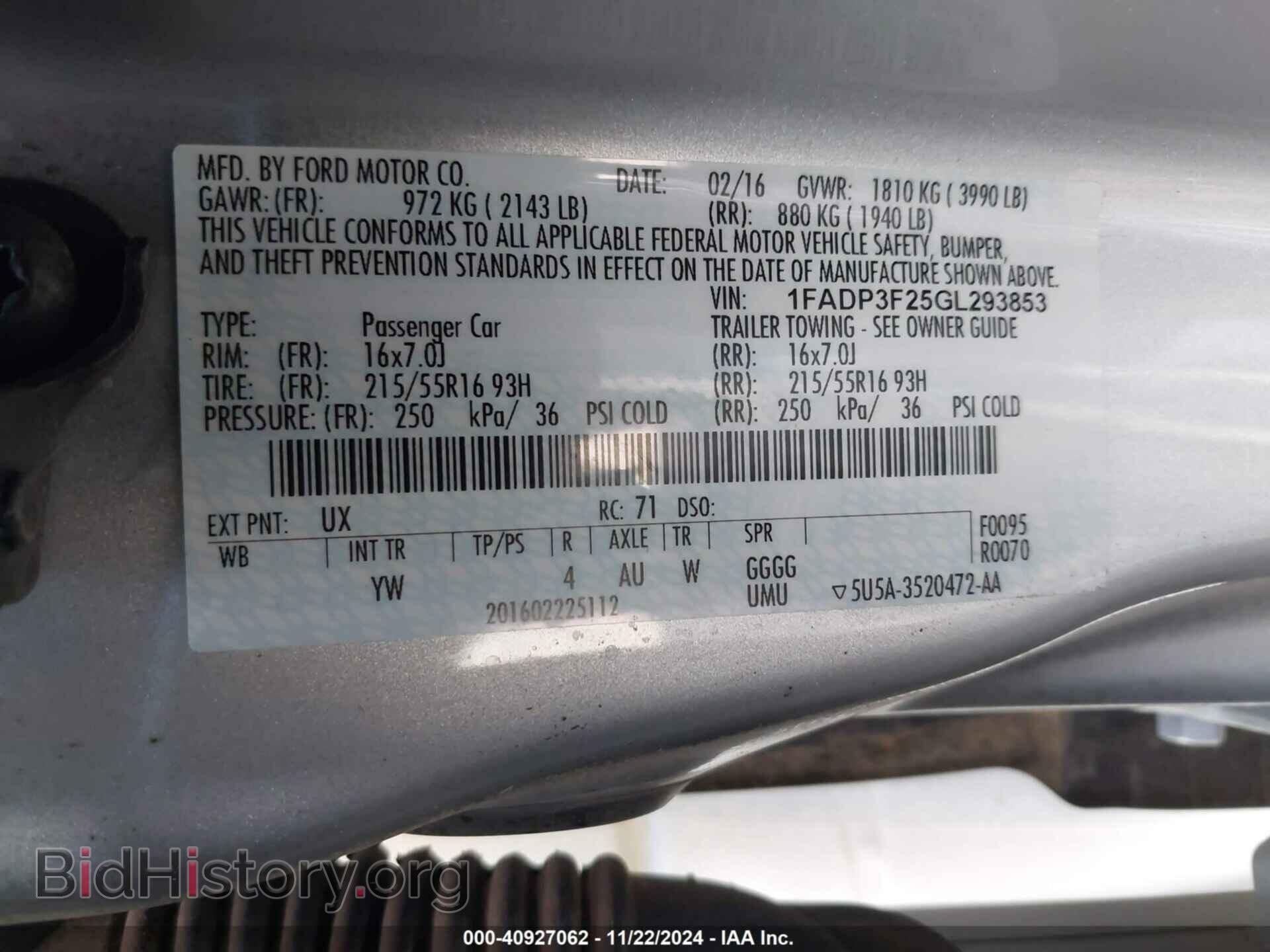 2016 FORD FOCUS - VIN: 1FADP3F25GL293853 - Photo 9