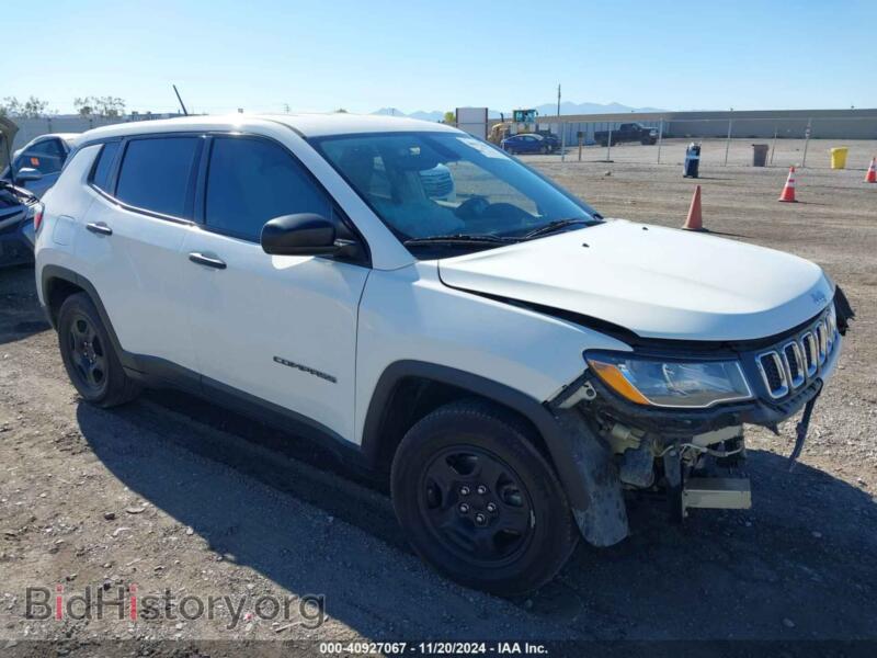 2020 Jeep COMPASS Sport FWD (VIN 3C4NJCAB5LT125247) — фото 1 из 16, IAAI, повреждение: передняя часть