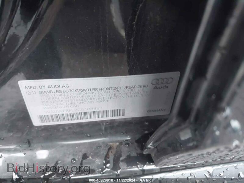 2012 Audi A4 (VIN WAUWFBFL2CA108959) — фото 9 из 16