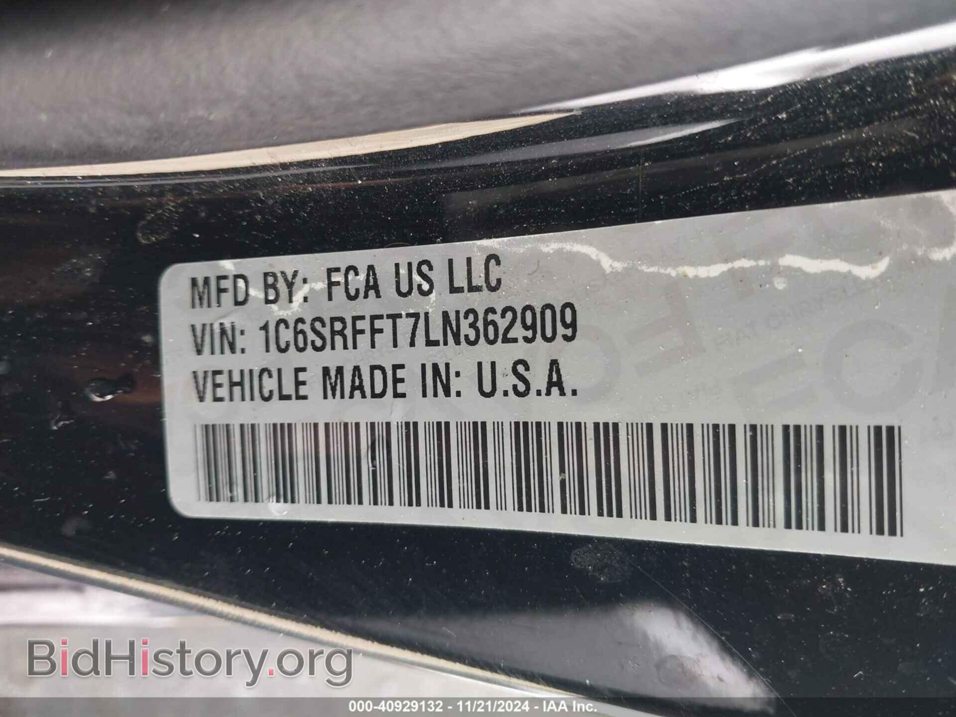 2020 RAM 1500 - VIN: 1C6SRFFT7LN362909 - Фото 9