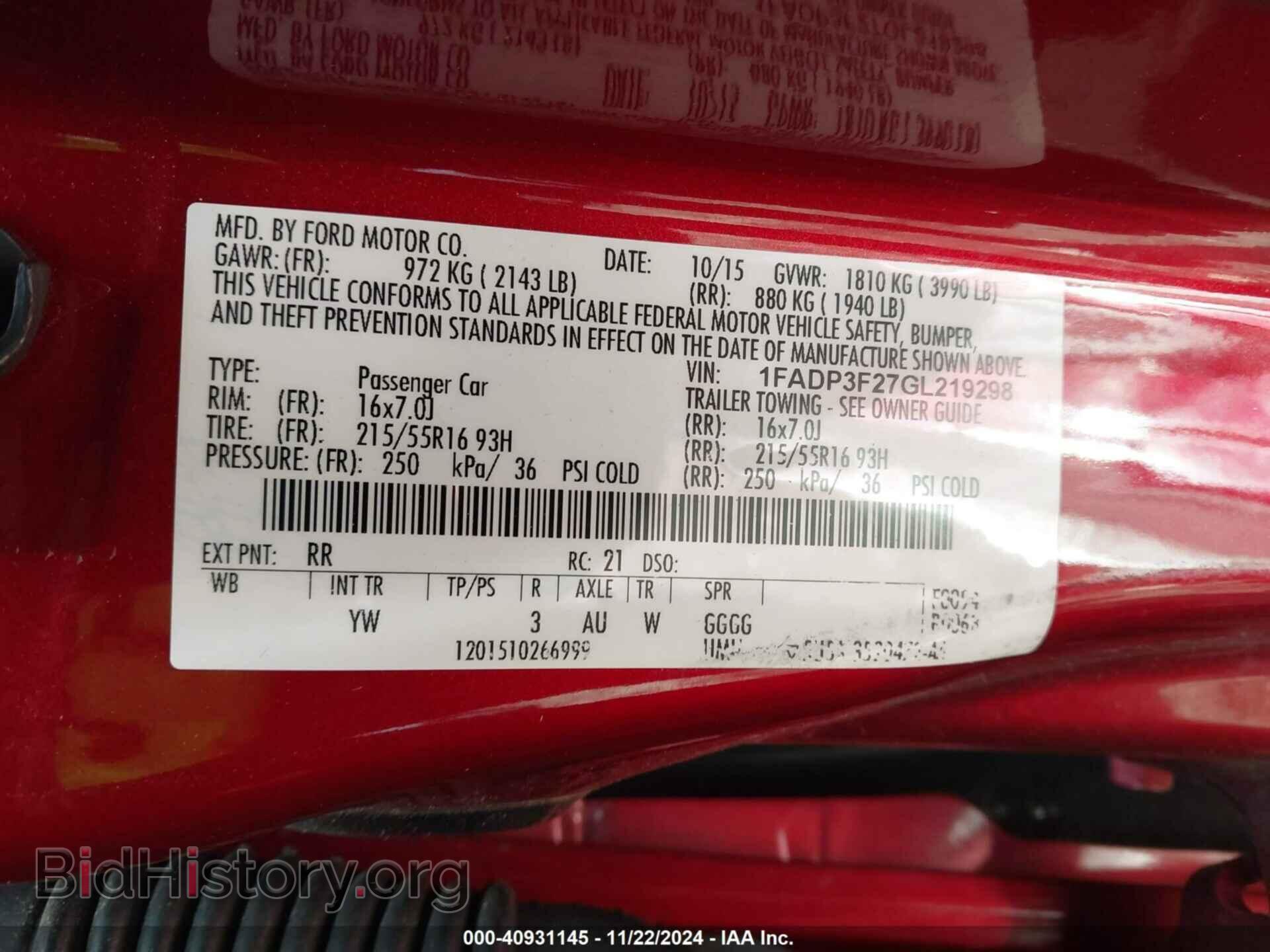 2016 FORD FOCUS - VIN: 1FADP3F27GL219298 - Photo 9
