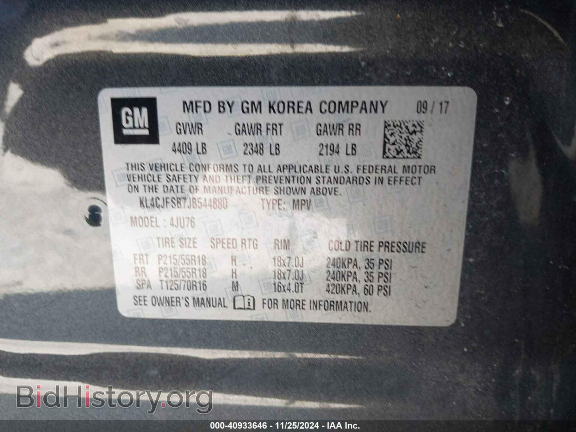 2018 BUICK ENCORE - VIN: KL4CJFSB7JB544880 - Photo 9