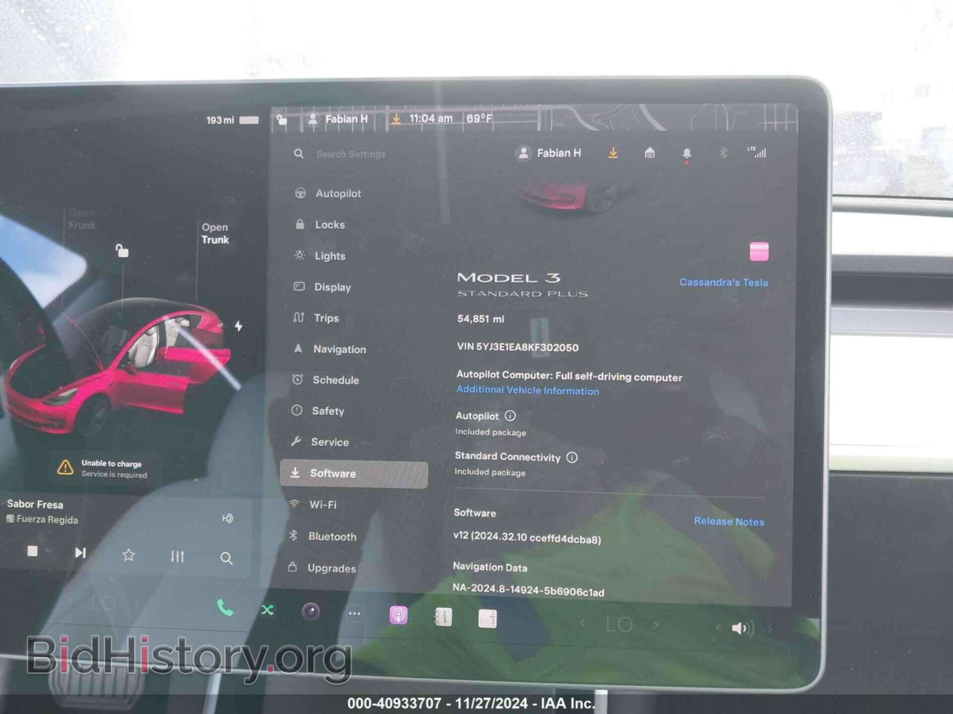 2019 TESLA MODEL 3 - VIN: 5YJ3E1EA8KF302050 - Фото 7