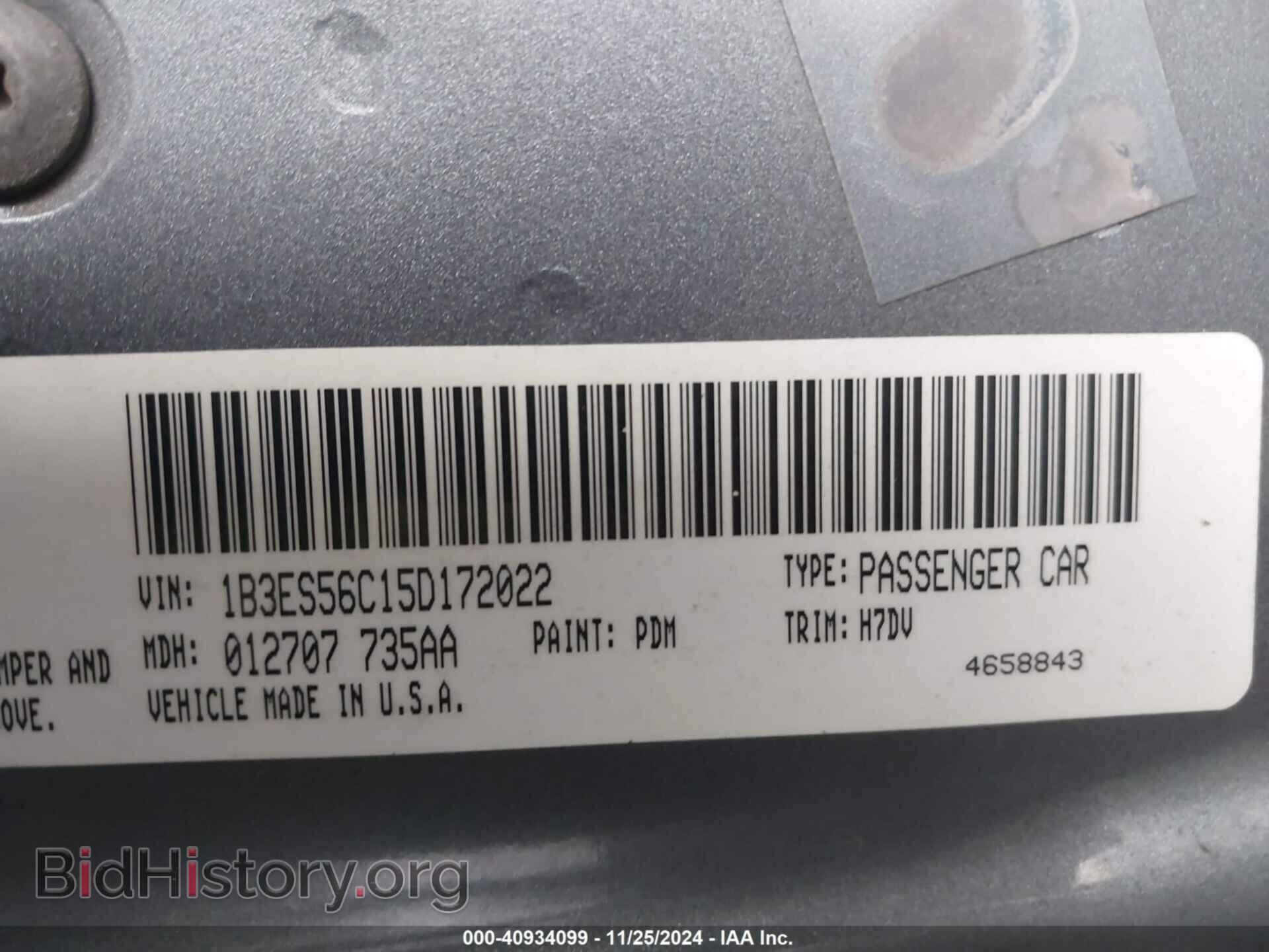 2005 DODGE NEON - VIN: 1B3ES56C15D172022 - Фото 9