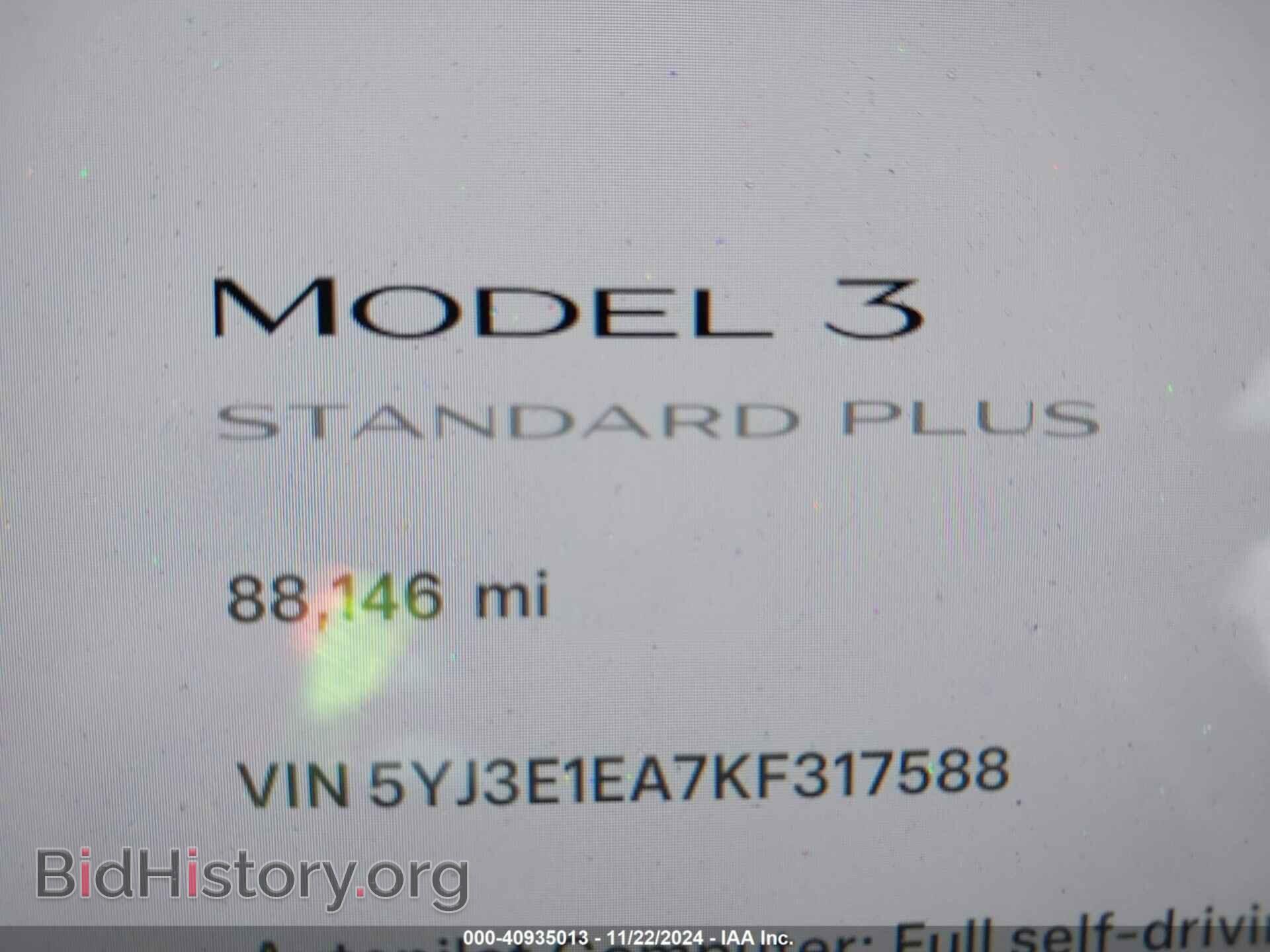 2019 TESLA MODEL 3 - VIN: 5YJ3E1EA7KF317588 - Фото 15