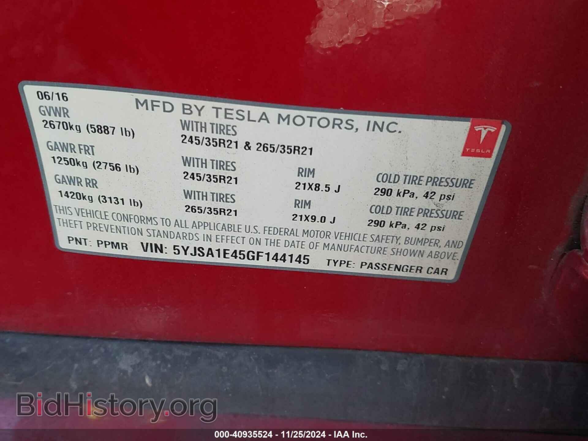 2016 TESLA MODEL S - VIN: 5YJSA1E45GF144145 - Photo 9