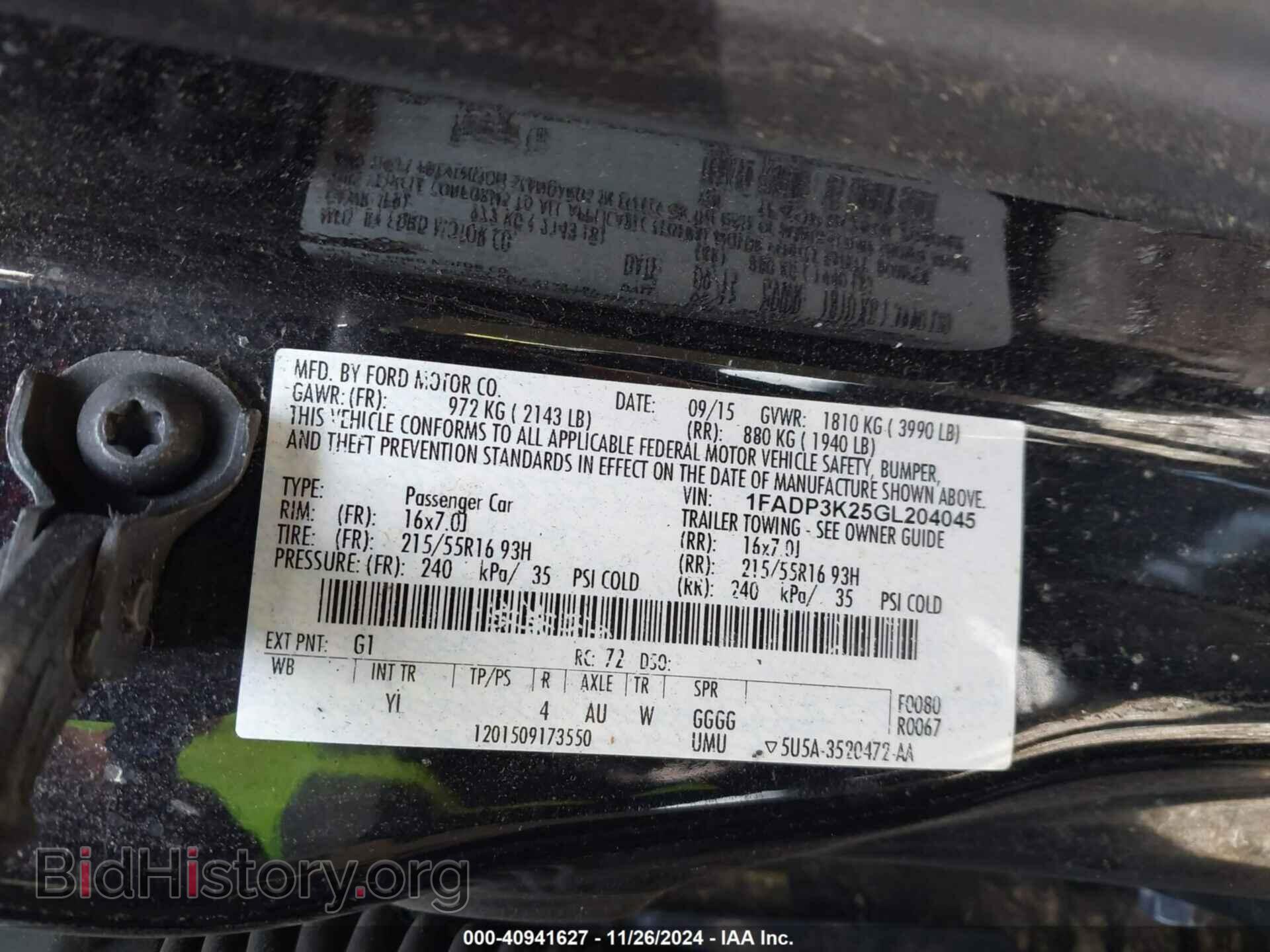 2016 FORD FOCUS - VIN: 1FADP3K25GL204045 - Photo 9