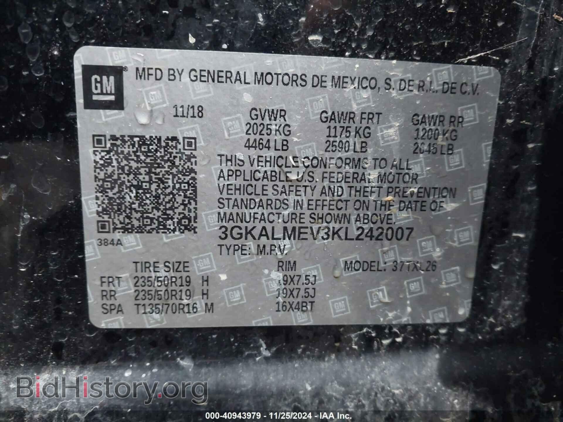 2019 GMC TERRAIN - VIN: 3GKALMEV3KL242007 - Photo 9