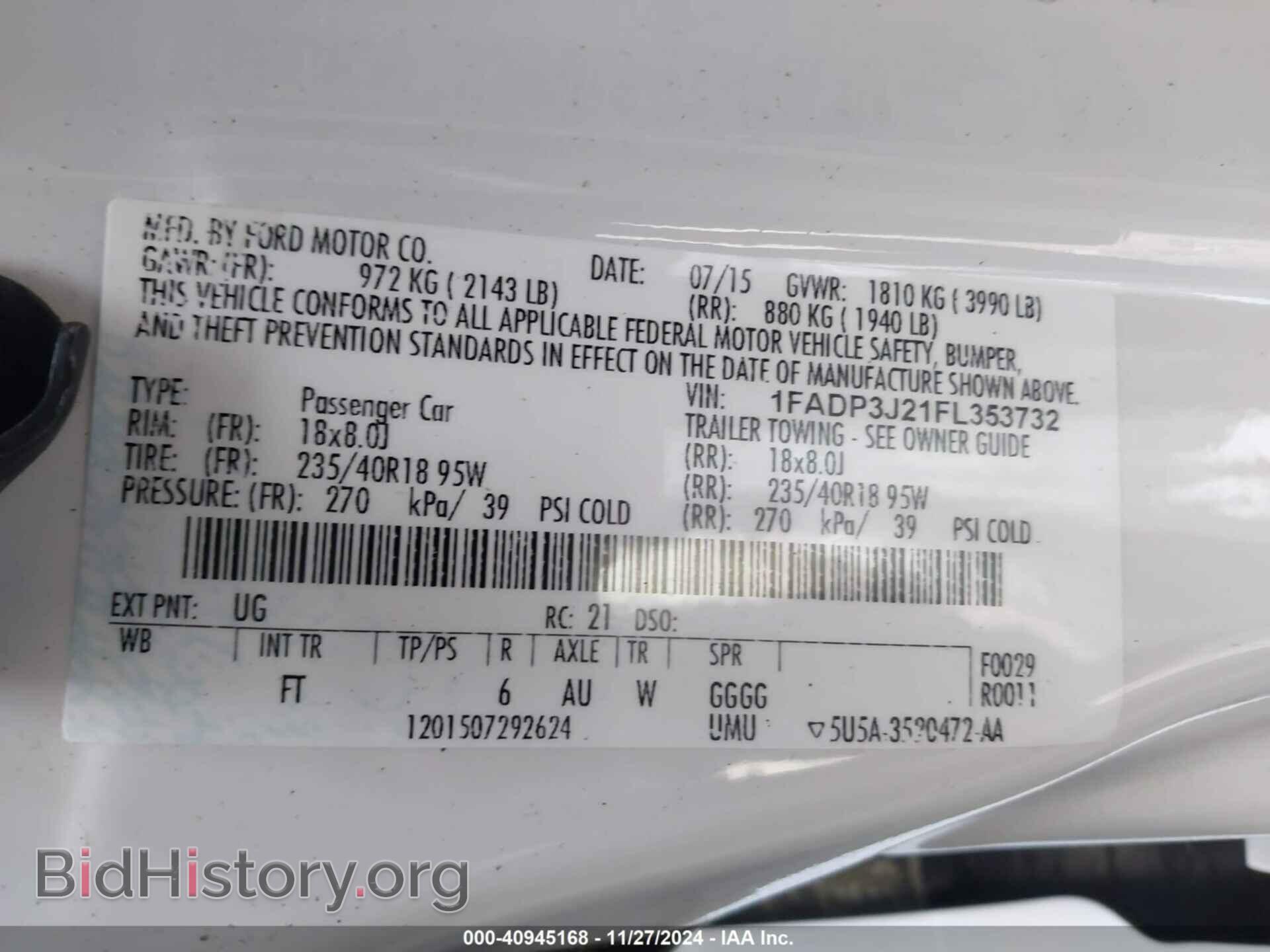 2015 FORD FOCUS - VIN: 1FADP3J21FL353732 - Photo 9