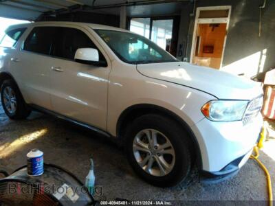 2012 Dodge DURANGO SXT, белый — VIN 1C4RDHAG6CC257284, IAAI