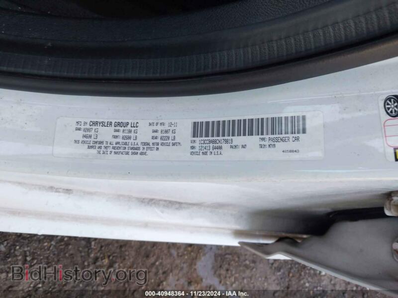 2012 Chrysler 200 (VIN 1C3CCBAB8CN179819) — photo 9 of 10
