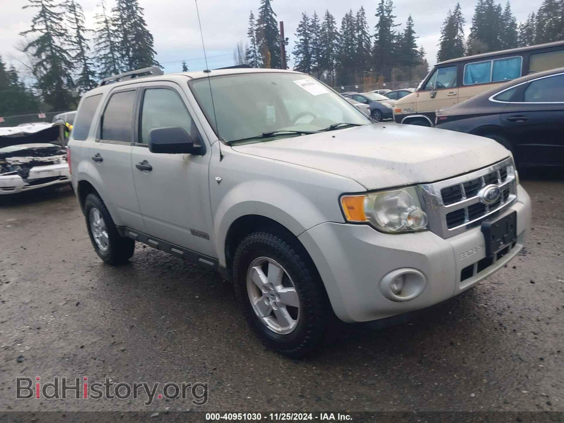 Photo 1FMCU03168KB48610 - FORD ESCAPE 2008