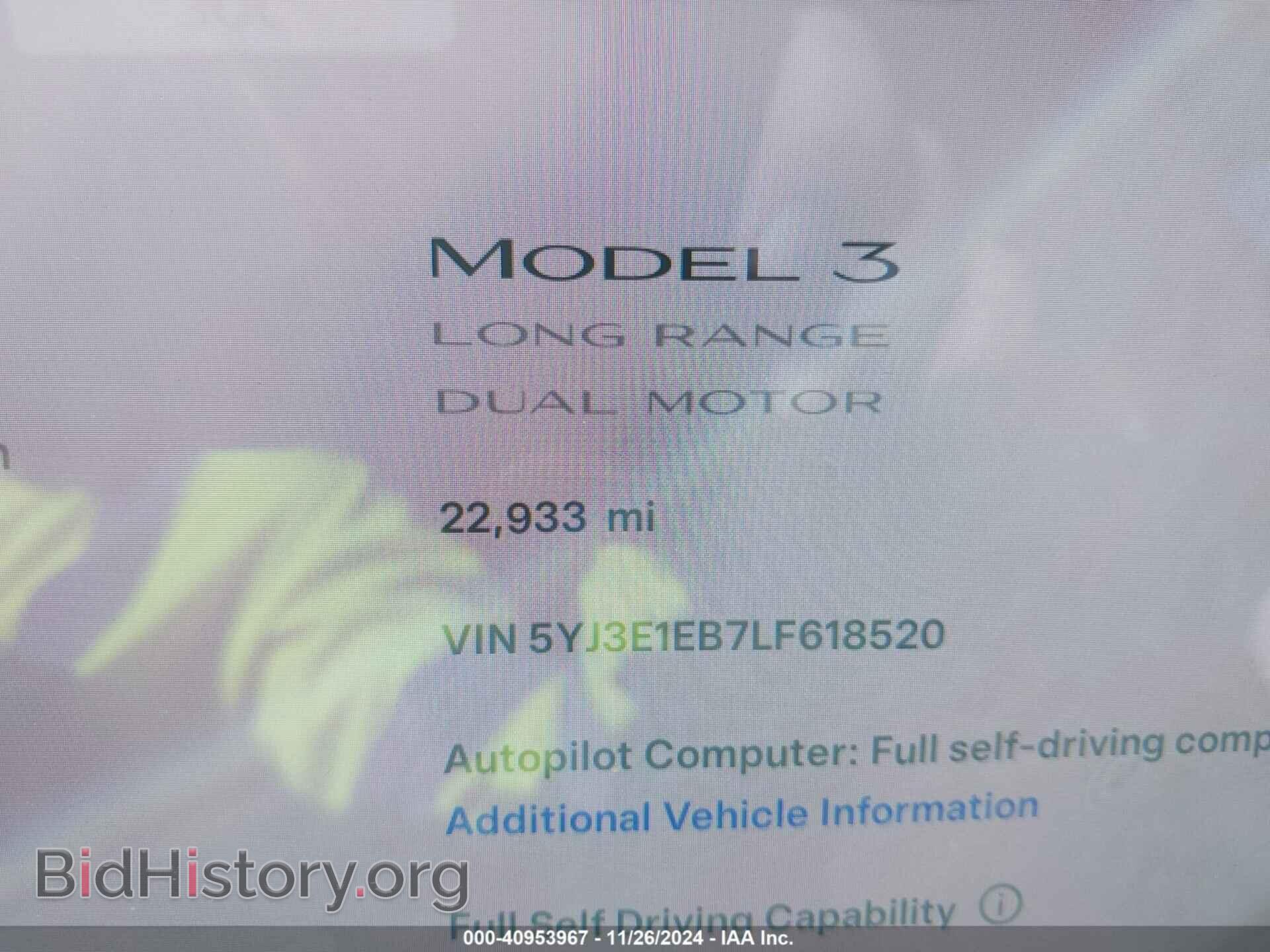 2020 TESLA MODEL 3 - VIN: 5YJ3E1EB7LF618520 - Фото 7