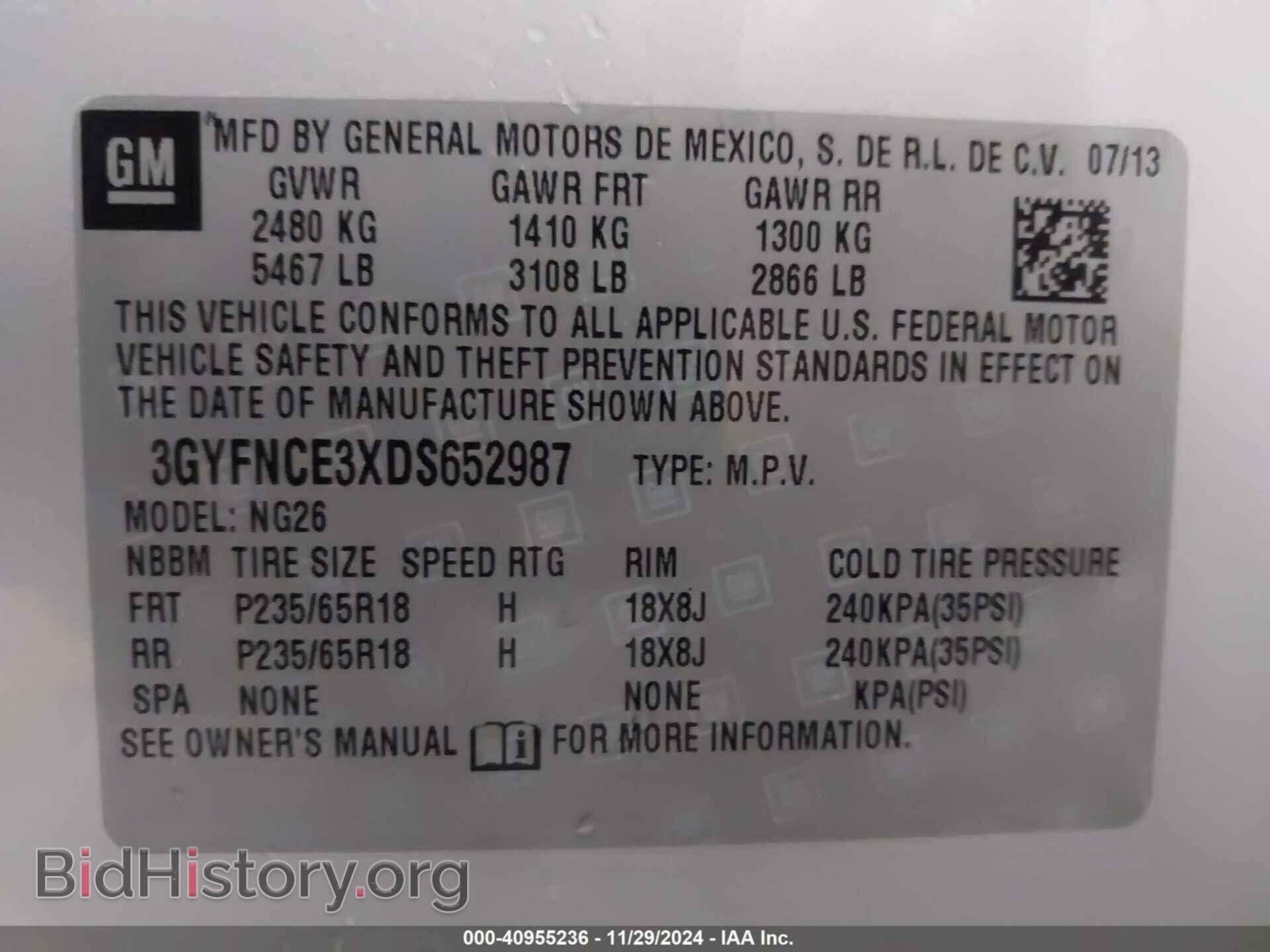 2013 CADILLAC SRX - VIN: 3GYFNCE3XDS652987 - Фото 9