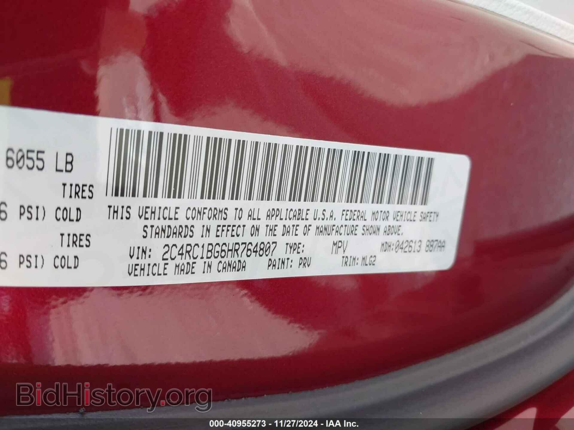 2017 CHRYSLER PACIFICA - VIN: 2C4RC1BG6HR764807 - Photo 9