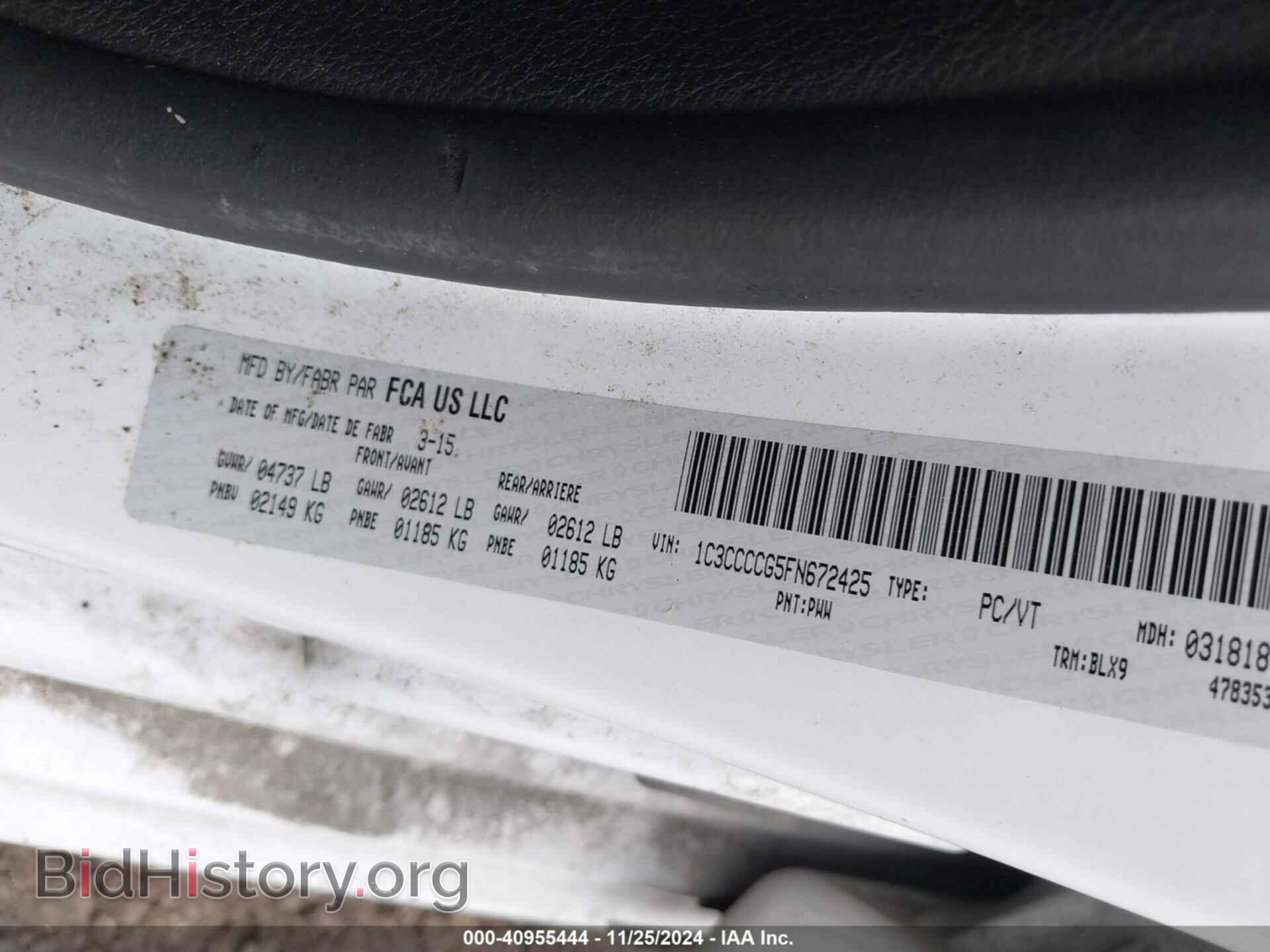 2015 CHRYSLER 200 - VIN: 1C3CCCCG5FN672425 - Photo 9