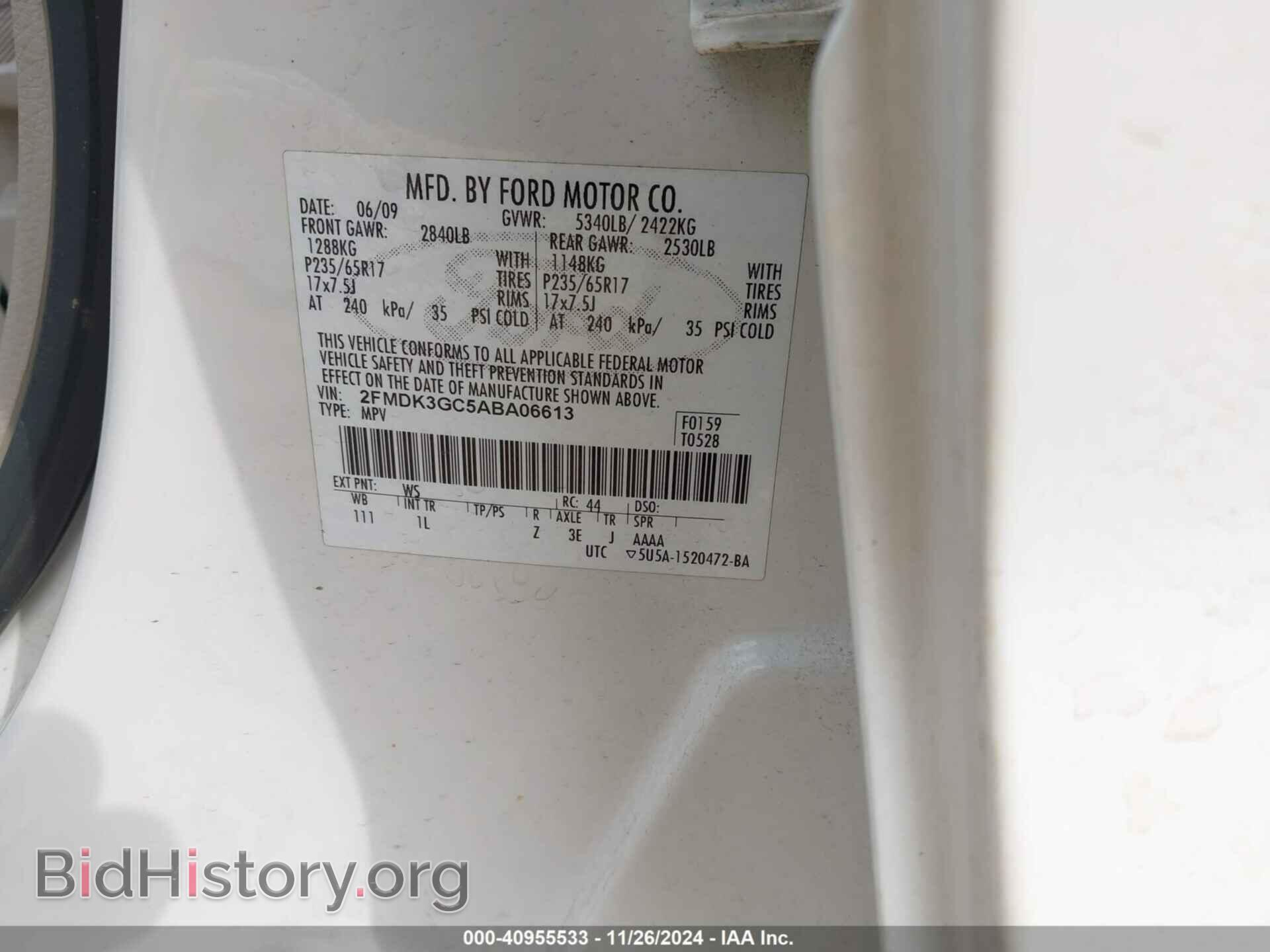 2010 FORD EDGE - VIN: 2FMDK3GC5ABA06613 - Photo 9